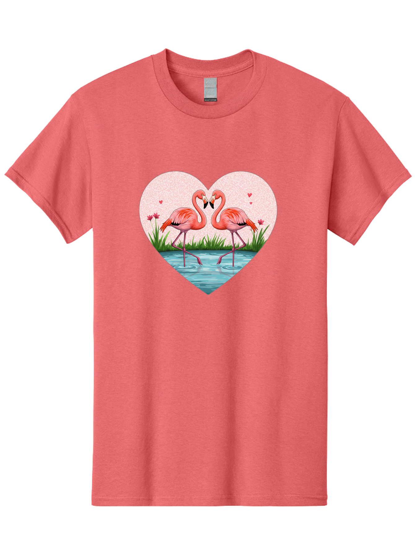 Flamingos-In-Heart-3 Men'S Graphic Tee, 100% Cotton, Comfortable Casual Summer Wear, Machine Washable, Vintage Camera, Old Camera, Antique Camera, Black Camera, Classic Photography, Photography Equipment, Nostalgic Device, Film Camera, Bai865