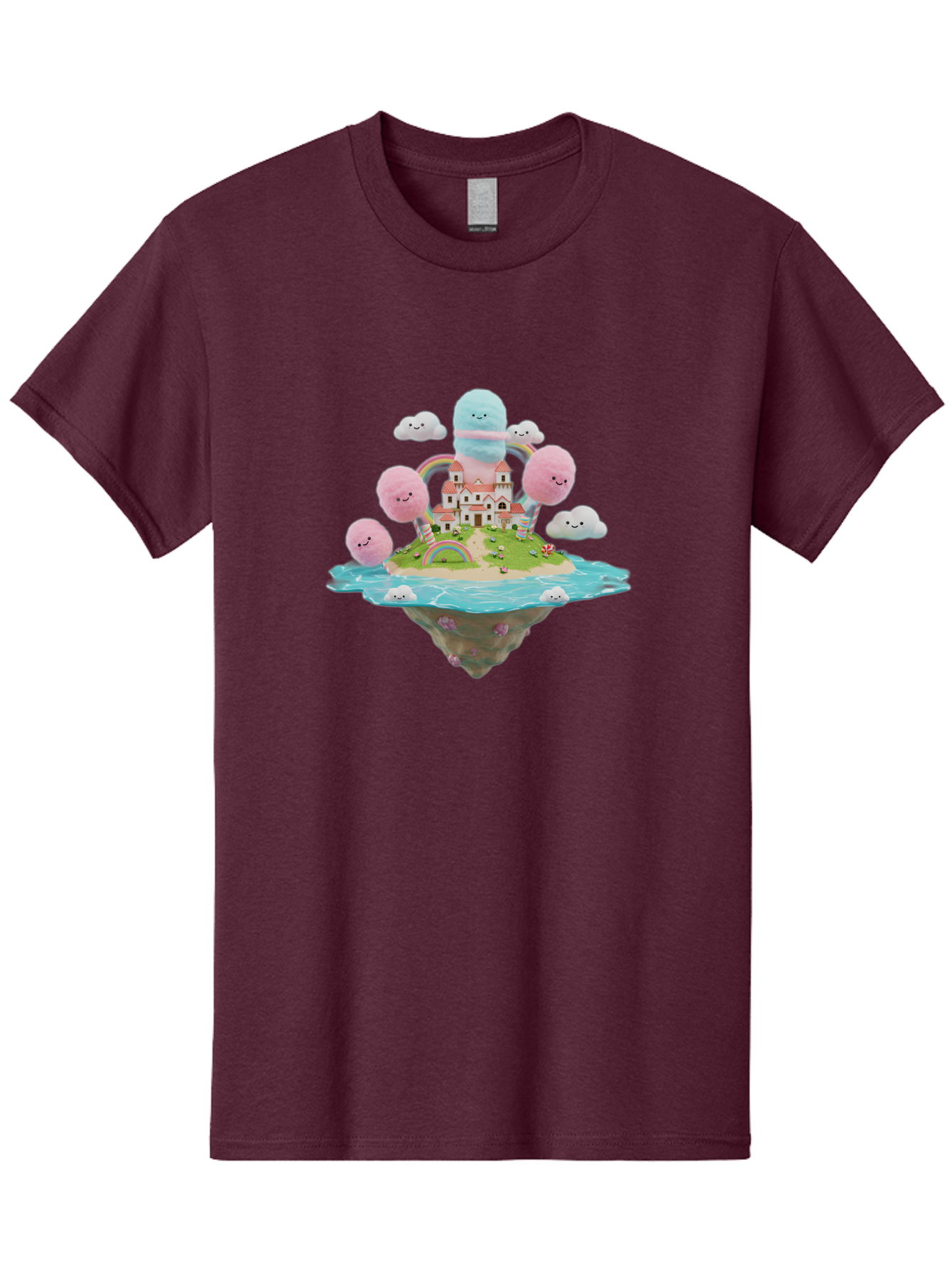 Floating-Castle-With-Smiling-Cotton-Candy-Clouds Men'S Graphic Tee, 100% Cotton, Comfortable Casual Summer Wear, Machine Washable, Vintage Camera, Old Camera, Antique Camera, Black Camera, Classic Photography, Photography Equipment, Bai871