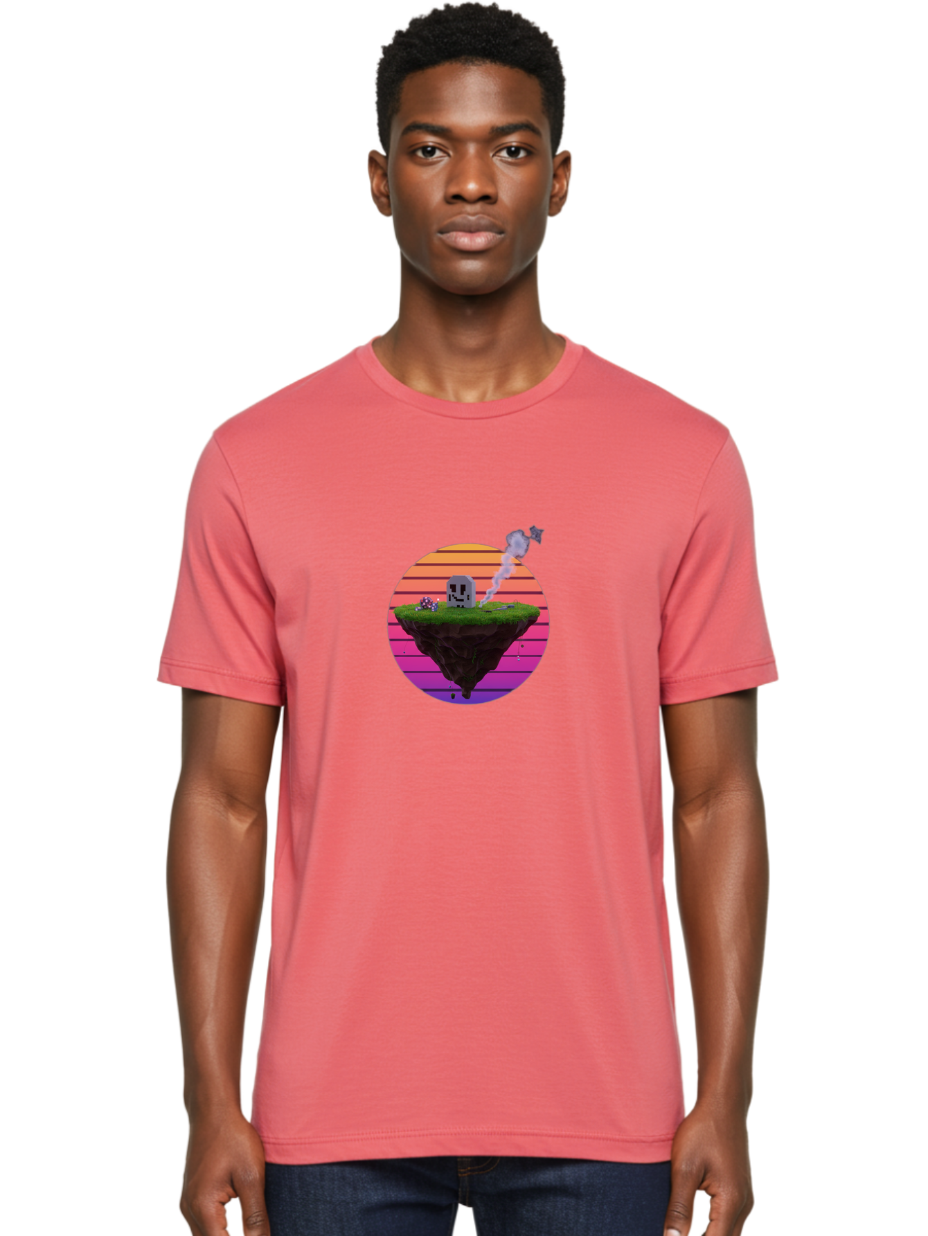 Floating-Island-5 Men'S Graphic Tee, 100% Cotton, Comfortable Casual Summer Wear, Machine Washable, Vintage Camera, Old Camera, Antique Camera, Black Camera, Classic Photography, Photography Equipment, Nostalgic Device, Film Camera, Camera Art Bai879