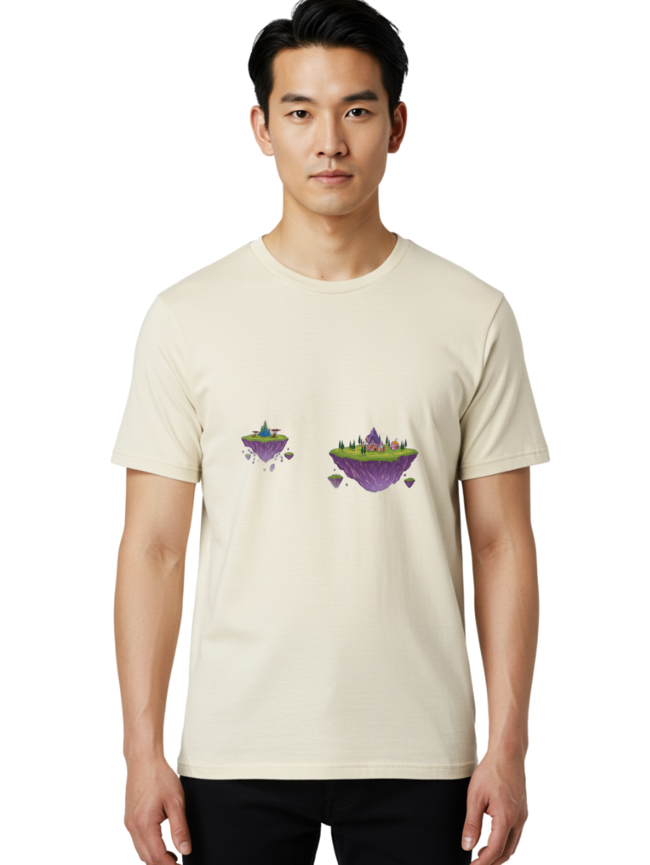 Floating-Islands Men'S Graphic Tee, 100% Cotton, Comfortable Casual Summer Wear, Machine Washable, Vintage Camera, Old Camera, Antique Camera, Black Camera, Classic Photography, Photography Equipment, Nostalgic Device, Film Camera, Camera Art Bai888