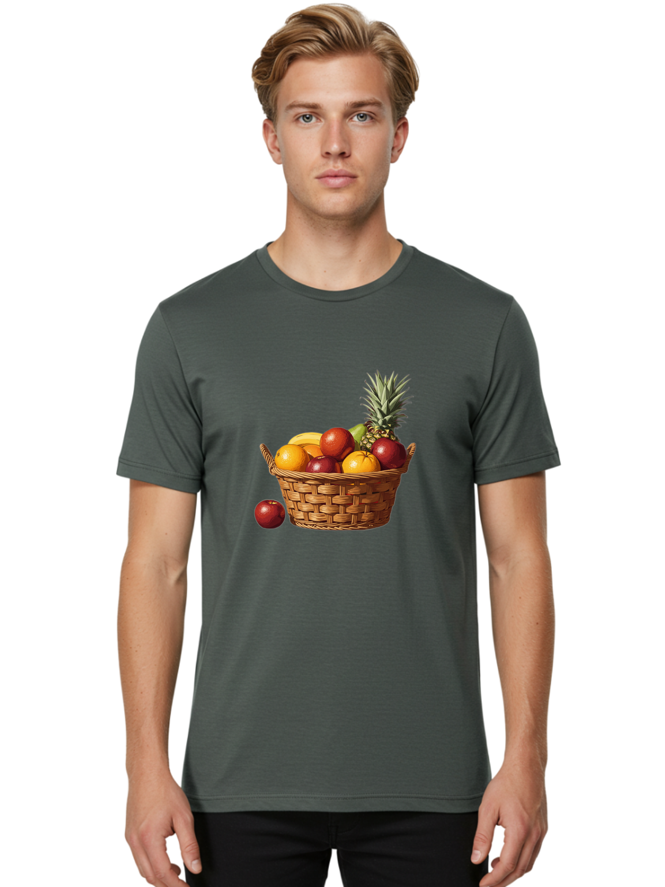 Fruit-Basket-10 Men'S Graphic Tee, 100% Cotton, Comfortable Casual Summer Wear, Machine Washable, Vintage Camera, Old Camera, Antique Camera, Black Camera, Classic Photography, Photography Equipment, Nostalgic Device, Film Camera, Camera Art Bai899