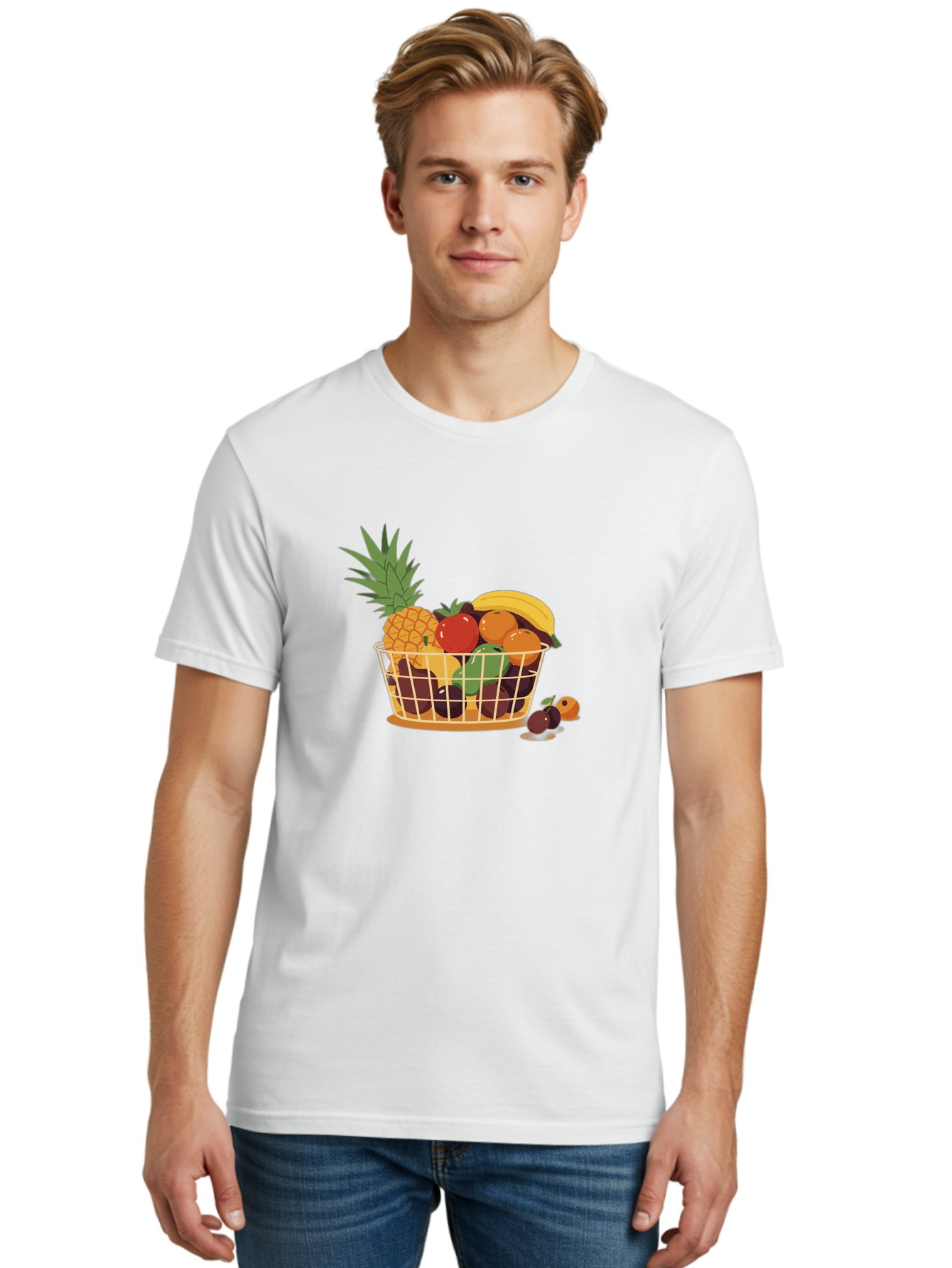 Fruit-Basket-11 Men'S Graphic Tee, 100% Cotton, Comfortable Casual Summer Wear, Machine Washable, Vintage Camera, Old Camera, Antique Camera, Black Camera, Classic Photography, Photography Equipment, Nostalgic Device, Film Camera, Camera Art Bai900