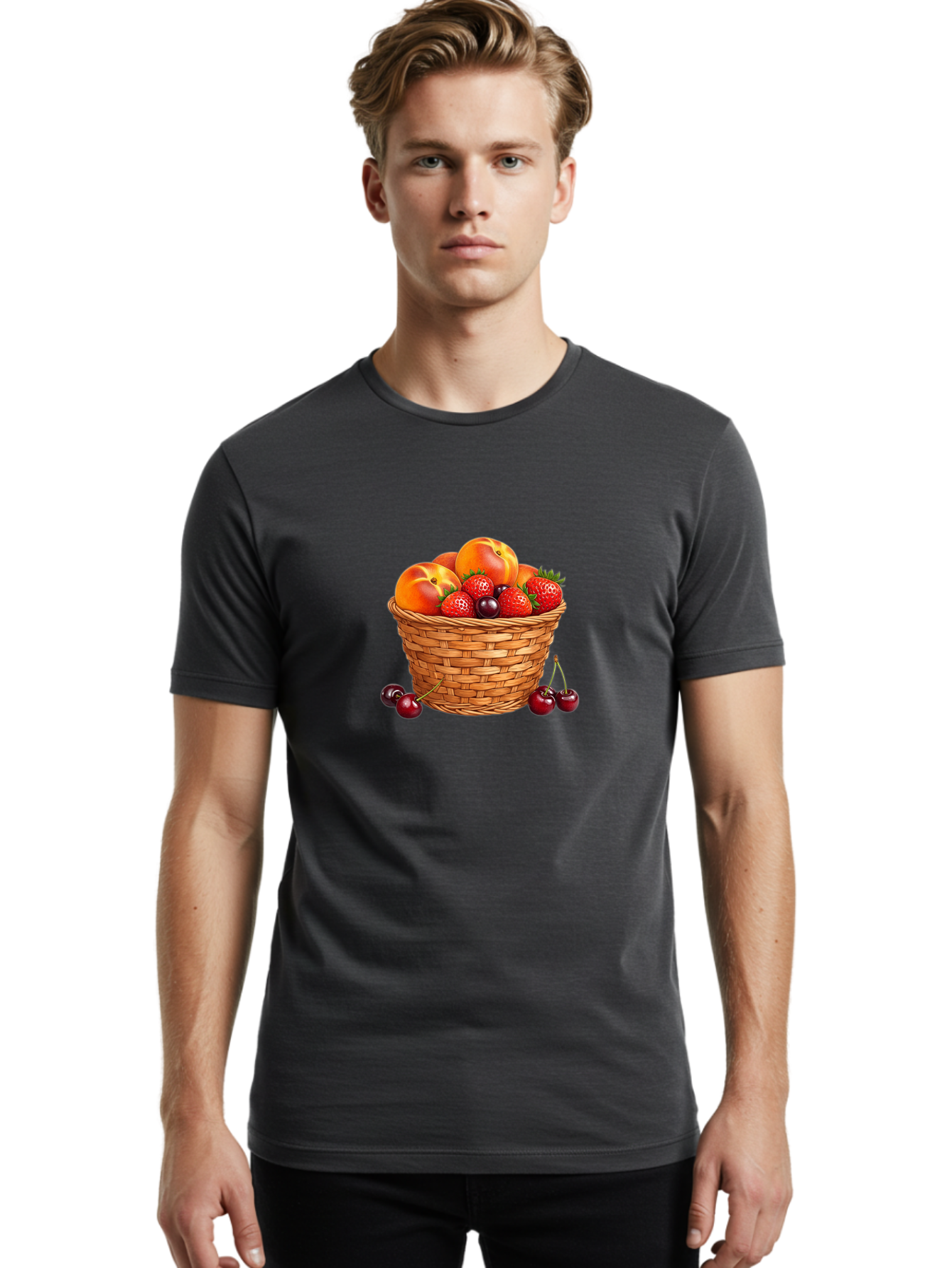 Fruit-Basket-25 Men'S Graphic Tee, 100% Cotton, Comfortable Casual Summer Wear, Machine Washable, Vintage Camera, Old Camera, Antique Camera, Black Camera, Classic Photography, Photography Equipment, Nostalgic Device, Film Camera, Camera Art Bai915