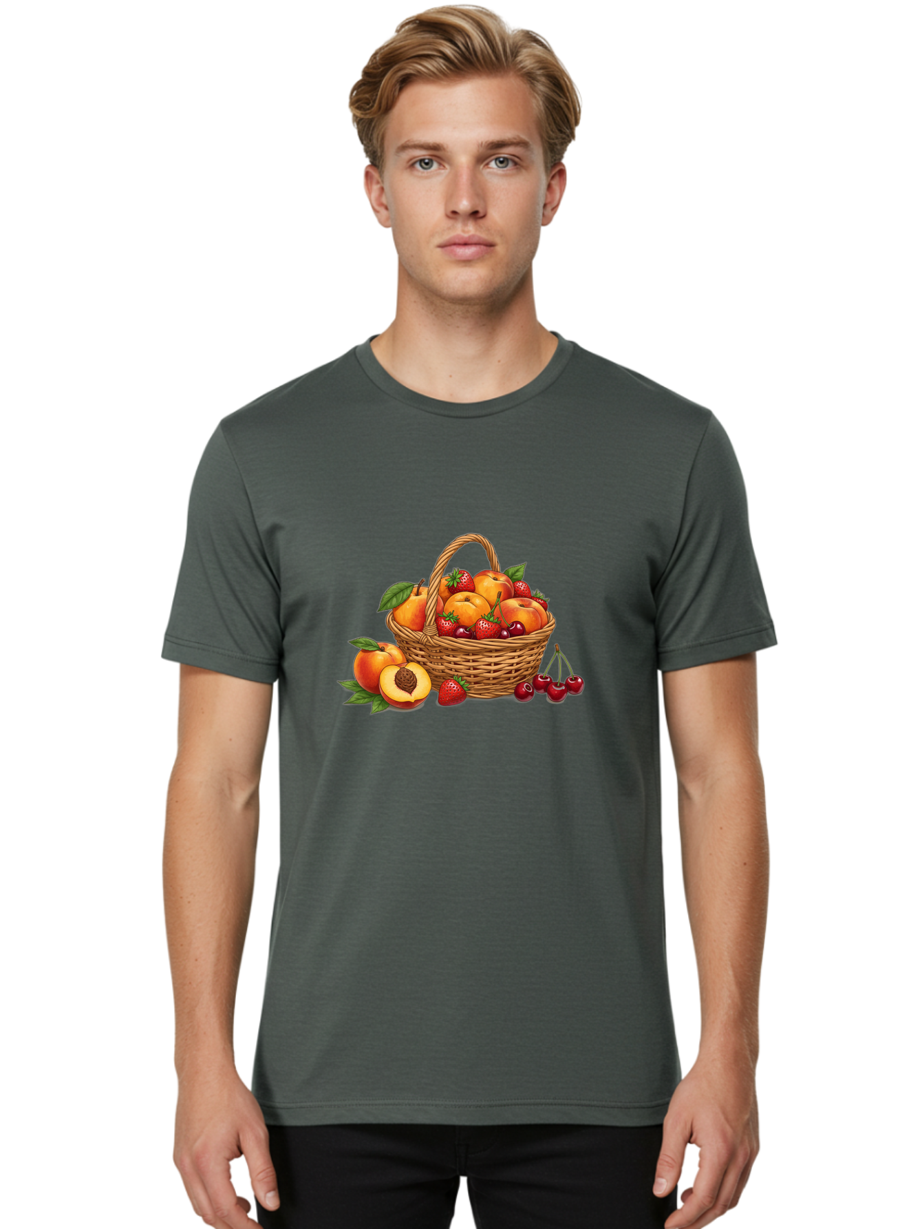 Fruit-Basket-31 Men'S Graphic Tee, 100% Cotton, Comfortable Casual Summer Wear, Machine Washable, Vintage Camera, Old Camera, Antique Camera, Black Camera, Classic Photography, Photography Equipment, Nostalgic Device, Film Camera, Camera Art Bai922