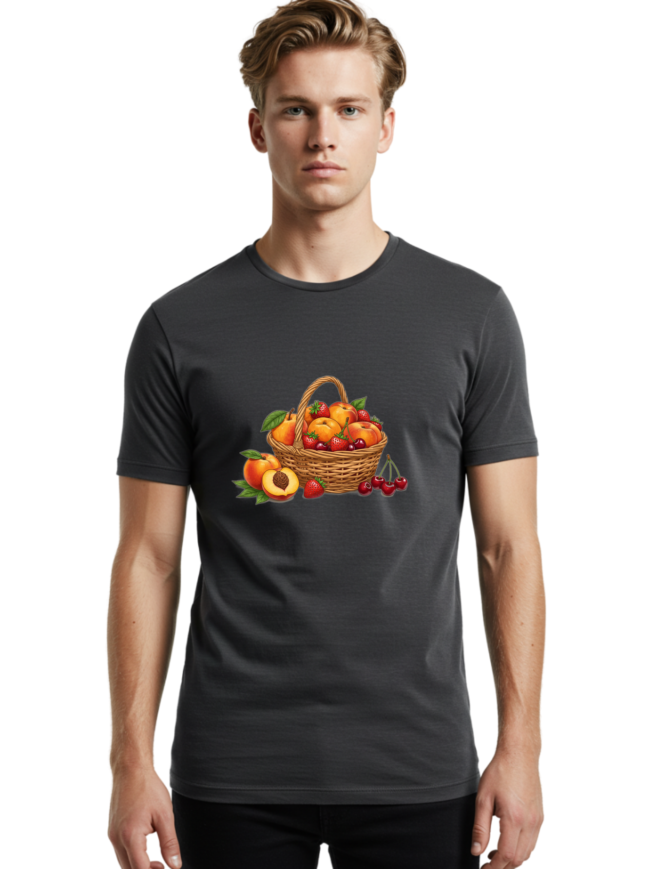 Fruit-Basket-31 Men'S Graphic Tee, 100% Cotton, Comfortable Casual Summer Wear, Machine Washable, Vintage Camera, Old Camera, Antique Camera, Black Camera, Classic Photography, Photography Equipment, Nostalgic Device, Film Camera, Camera Art Bai922