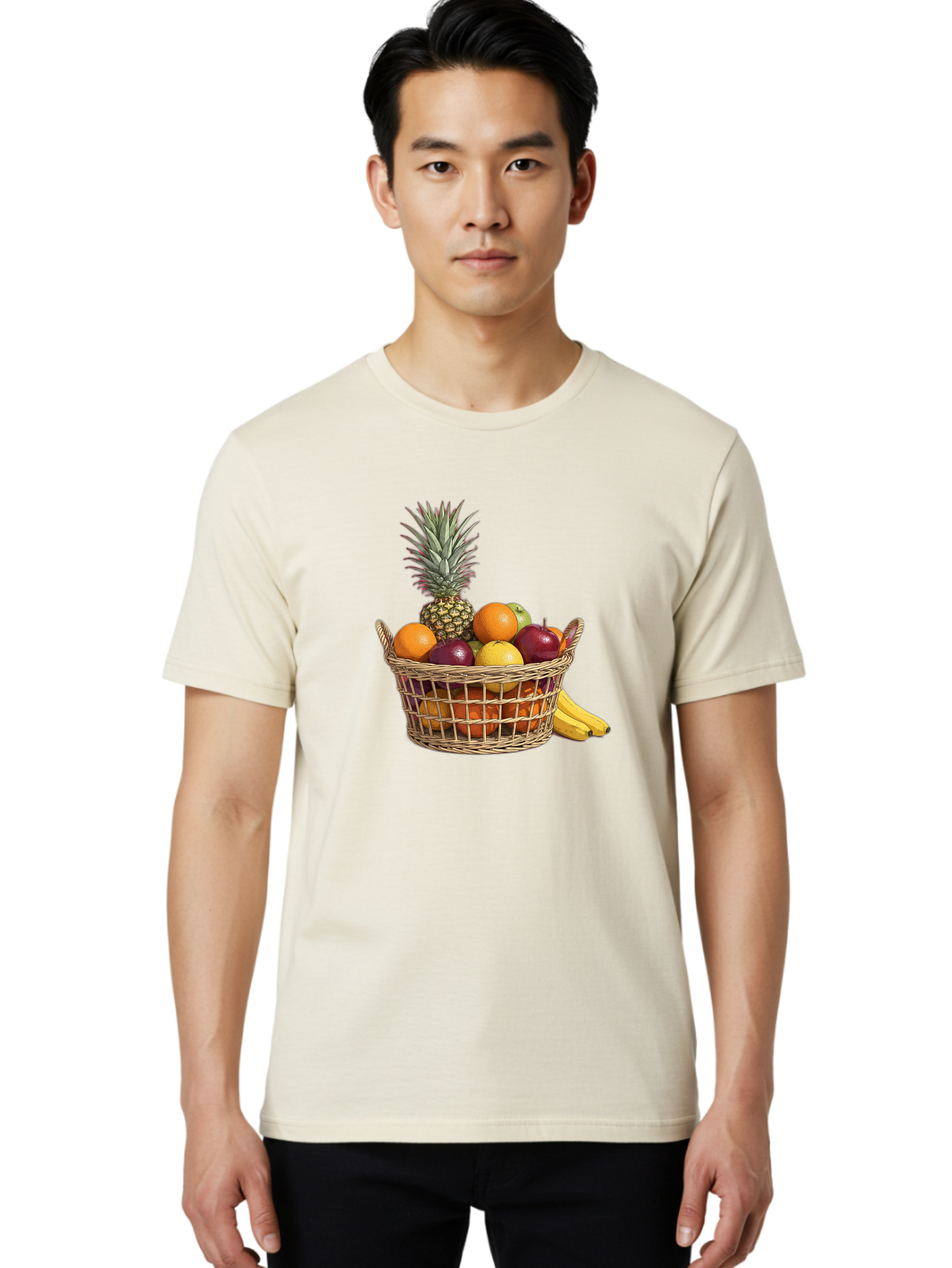 Fruit-Basket-5 Men'S Graphic Tee, 100% Cotton, Comfortable Casual Summer Wear, Machine Washable, Vintage Camera, Old Camera, Antique Camera, Black Camera, Classic Photography, Photography Equipment, Nostalgic Device, Film Camera, Camera Art Bai926