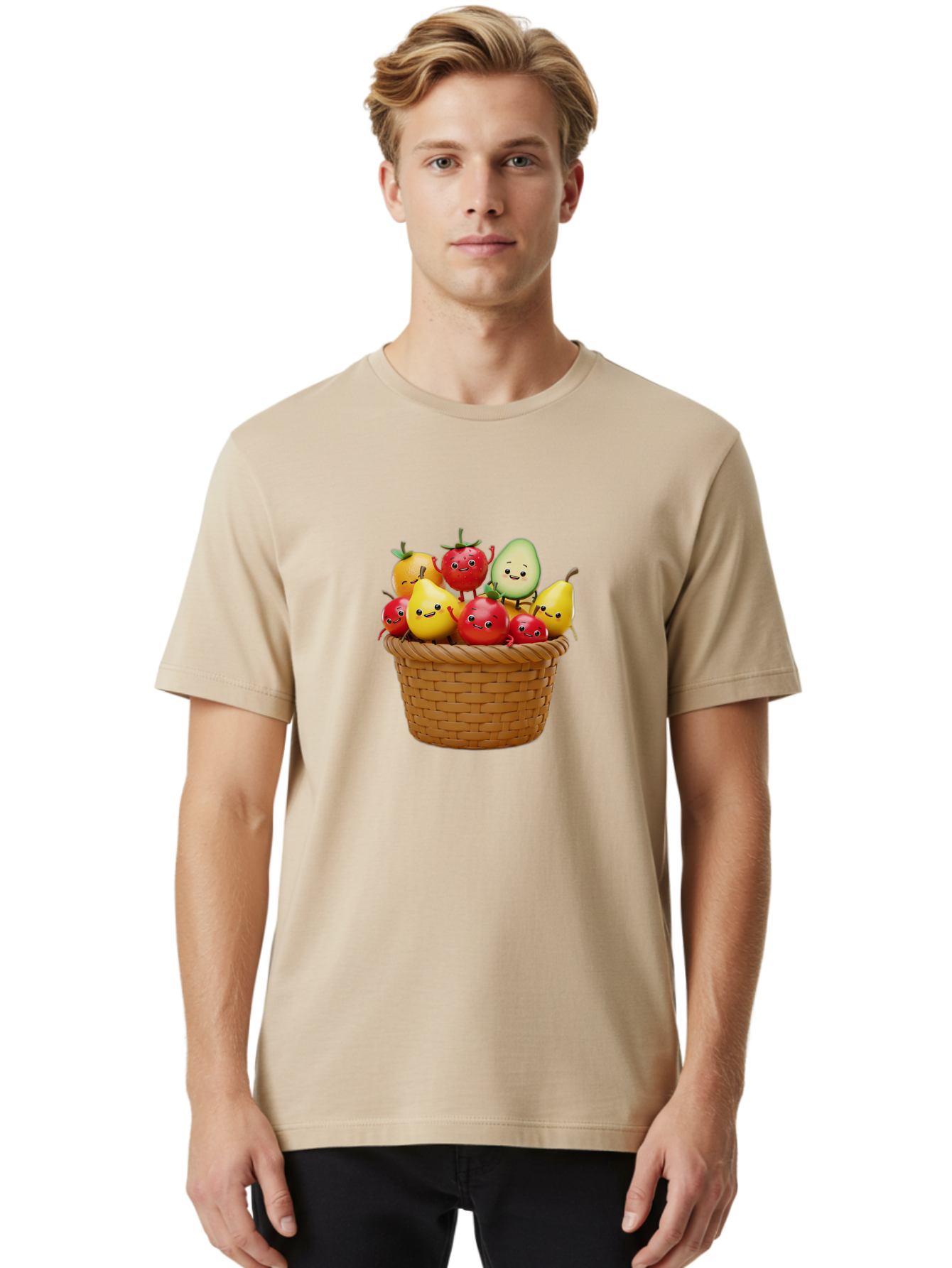 Fruit-Characters-Basket Men'S Graphic Tee, 100% Cotton, Comfortable Casual Summer Wear, Machine Washable, Vintage Camera, Old Camera, Antique Camera, Black Camera, Classic Photography, Photography Equipment, Nostalgic Device, Film Camera, Bai932