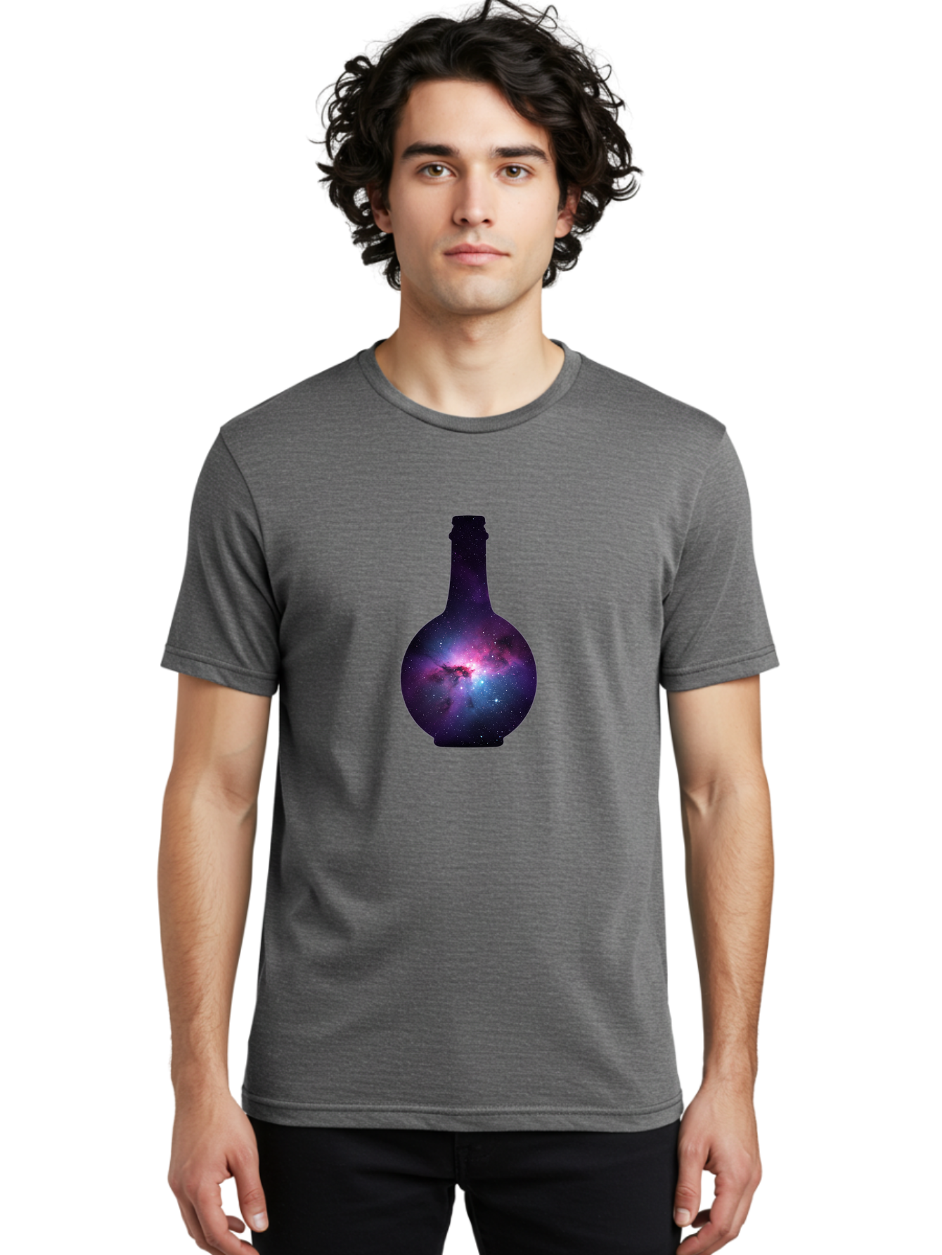 Galaxy-Bottle-11 Men'S Graphic Tee, 100% Cotton, Comfortable Casual Summer Wear, Machine Washable, Vintage Camera, Old Camera, Antique Camera, Black Camera, Classic Photography, Photography Equipment, Nostalgic Device, Film Camera, Camera Art Bai941