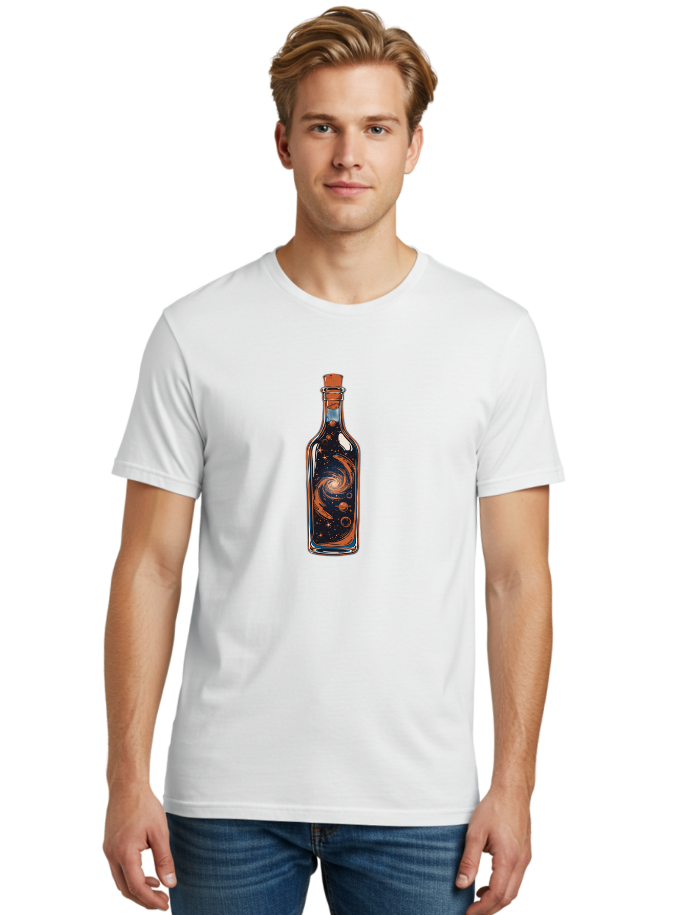 Galaxy-Bottle-14 Men'S Graphic Tee, 100% Cotton, Comfortable Casual Summer Wear, Machine Washable, Vintage Camera, Old Camera, Antique Camera, Black Camera, Classic Photography, Photography Equipment, Nostalgic Device, Film Camera, Camera Art Bai944