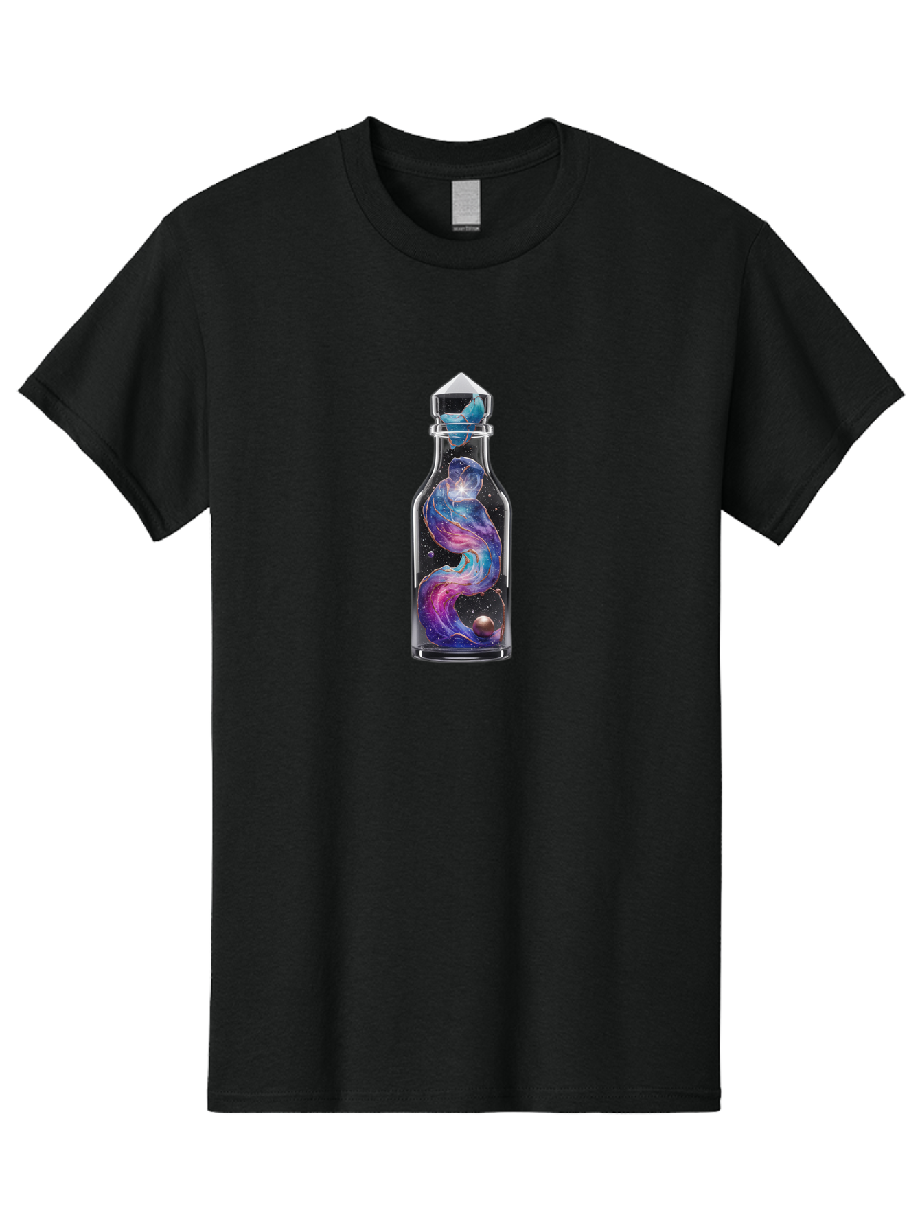 Galaxy-In-A-Bottle-15 Men'S Graphic Tee, 100% Cotton, Comfortable Casual Summer Wear, Machine Washable, Vintage Camera, Old Camera, Antique Camera, Black Camera, Classic Photography, Photography Equipment, Nostalgic Device, Film Camera, Bai969