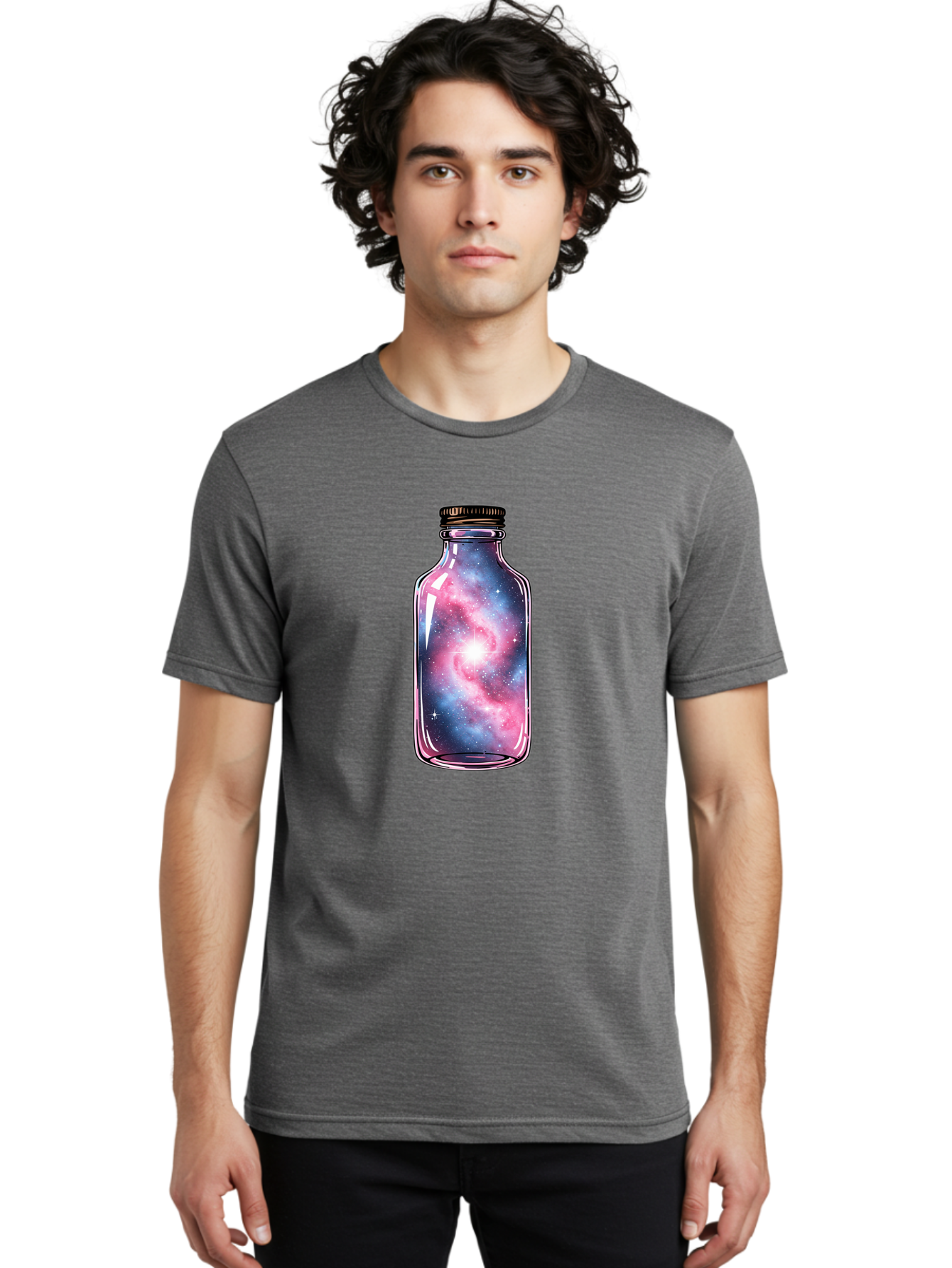 Galaxy-In-A-Bottle-17 Men'S Graphic Tee, 100% Cotton, Comfortable Casual Summer Wear, Machine Washable, Vintage Camera, Old Camera, Antique Camera, Black Camera, Classic Photography, Photography Equipment, Nostalgic Device, Film Camera, Bai971