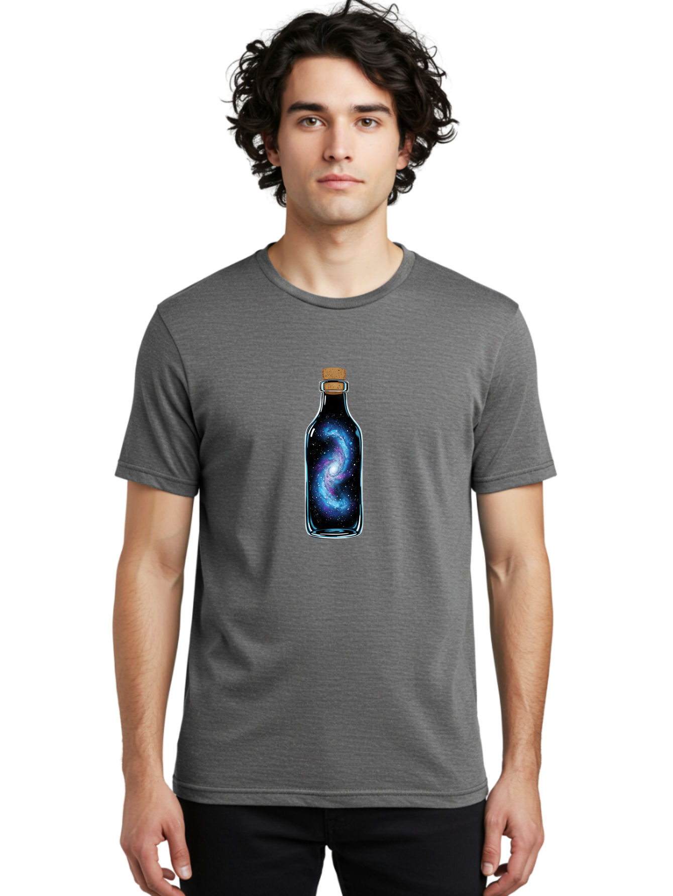 Galaxy-In-A-Bottle-36 Men'S Graphic Tee, 100% Cotton, Comfortable Casual Summer Wear, Machine Washable, Vintage Camera, Old Camera, Antique Camera, Black Camera, Classic Photography, Photography Equipment, Nostalgic Device, Film Camera, Bai992