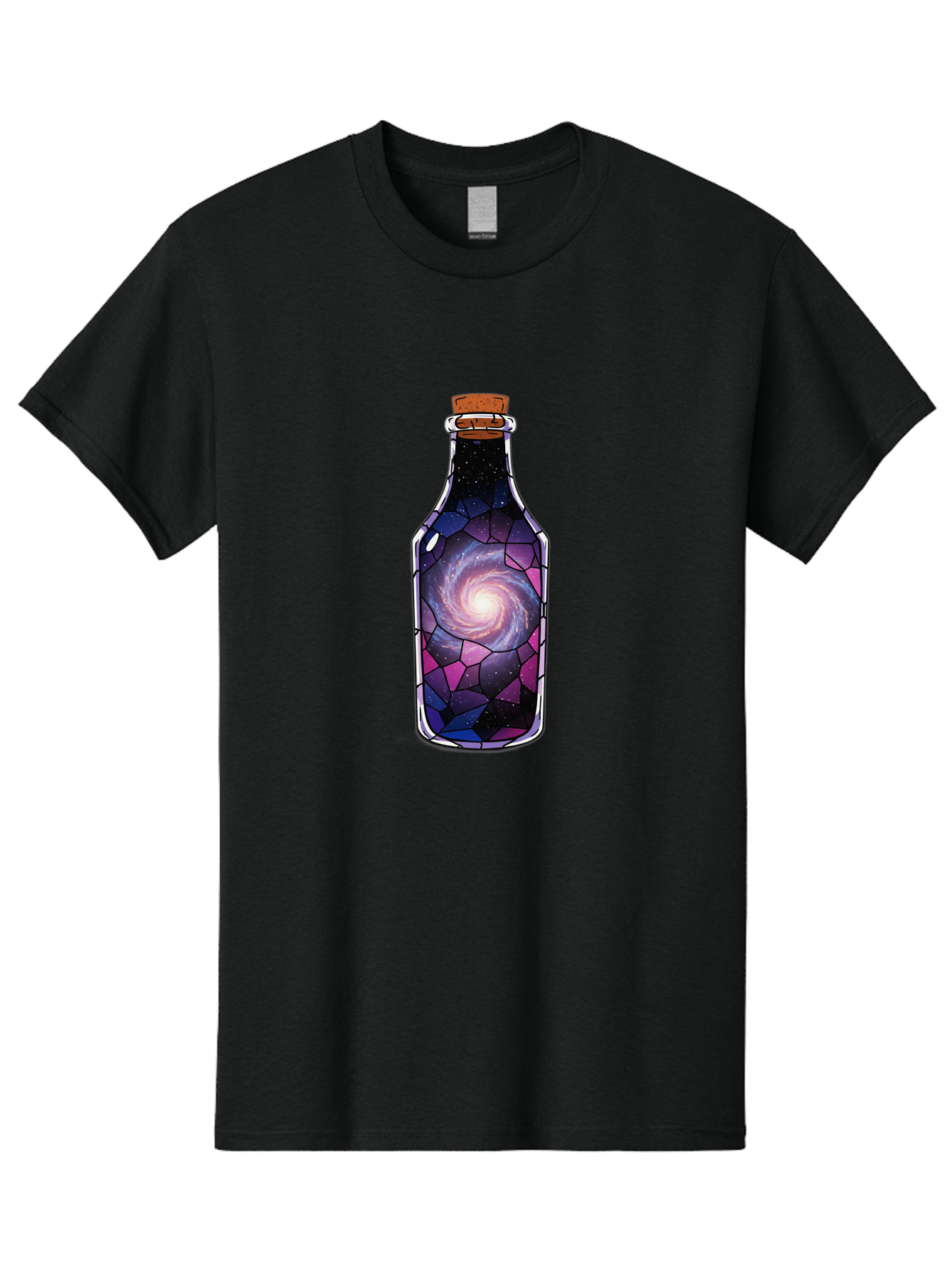Galaxy-In-Bottle-1 Men'S Graphic Tee, 100% Cotton, Comfortable Casual Summer Wear, Machine Washable, Vintage Camera, Old Camera, Antique Camera, Black Camera, Classic Photography, Photography Equipment, Nostalgic Device, Film Camera, Baj020