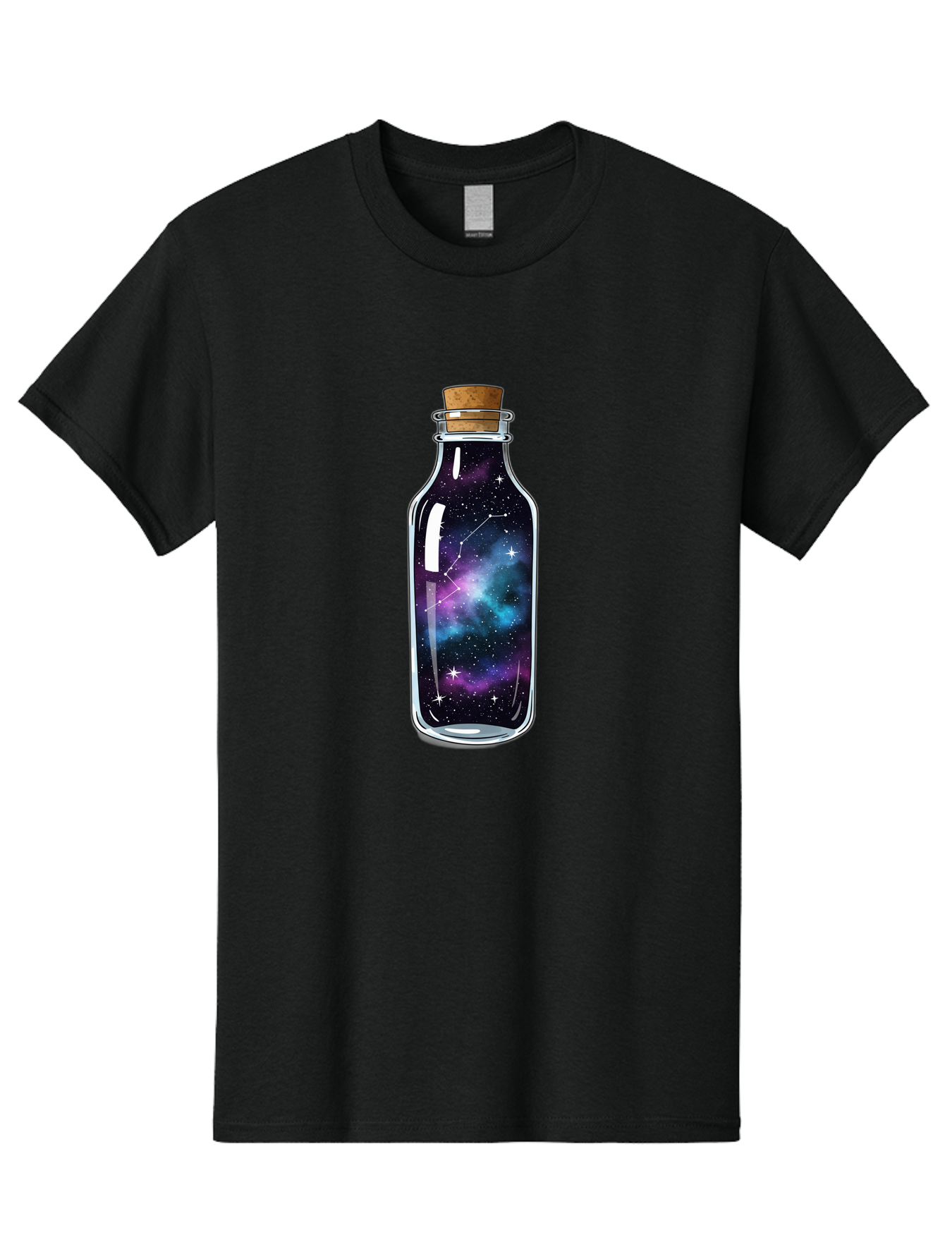 Galaxy-In-Bottle-15 Men'S Graphic Tee, 100% Cotton, Comfortable Casual Summer Wear, Machine Washable, Vintage Camera, Old Camera, Antique Camera, Black Camera, Classic Photography, Photography Equipment, Nostalgic Device, Film Camera, Baj026