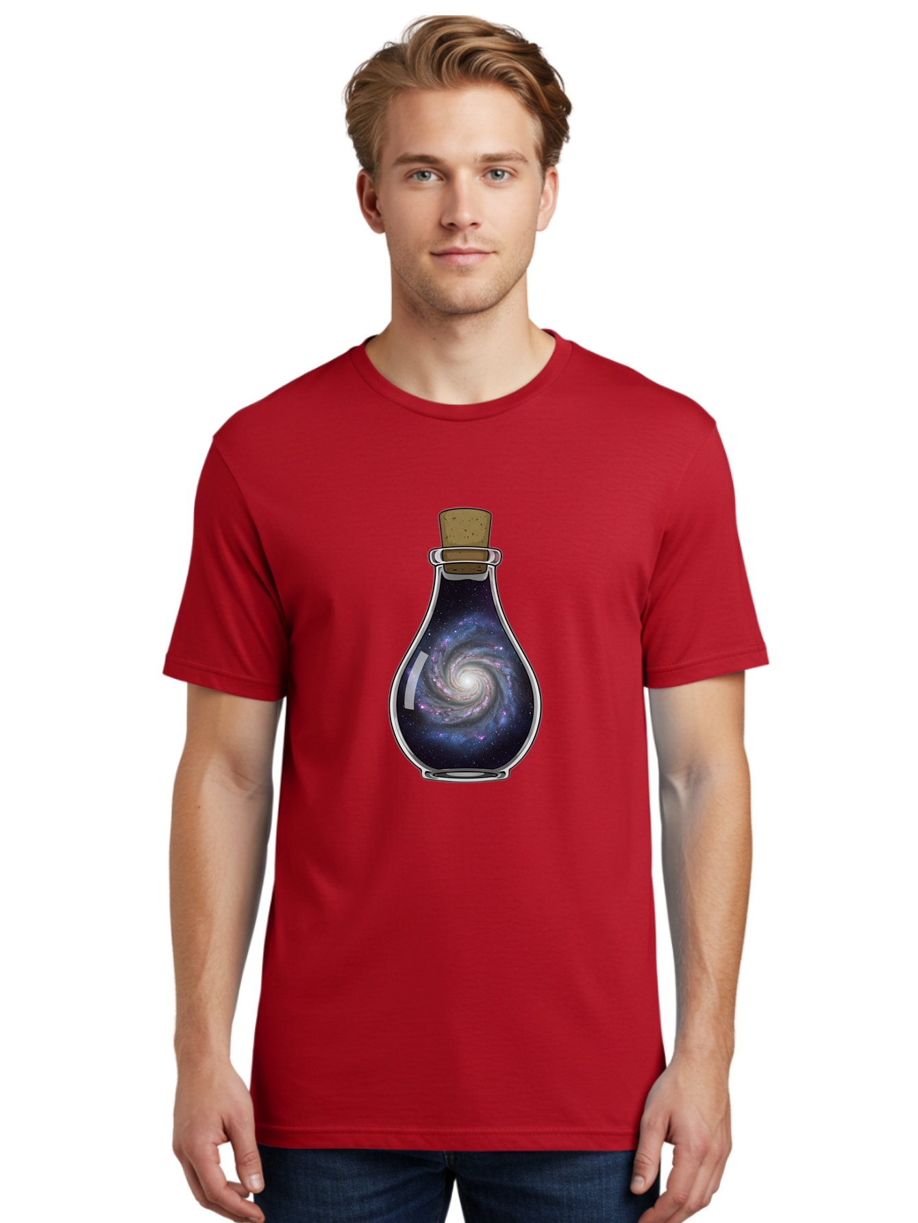 Galaxy-In-Bottle-19 Men'S Graphic Tee, 100% Cotton, Comfortable Casual Summer Wear, Machine Washable, Vintage Camera, Old Camera, Antique Camera, Black Camera, Classic Photography, Photography Equipment, Nostalgic Device, Film Camera, Baj030