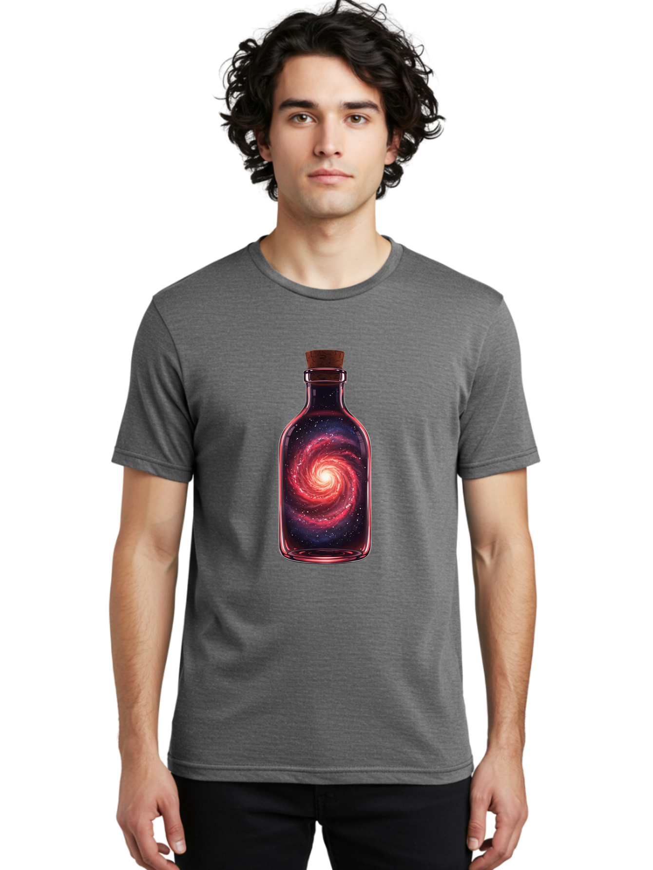 Galaxy-In-Bottle-23 Men'S Graphic Tee, 100% Cotton, Comfortable Casual Summer Wear, Machine Washable, Vintage Camera, Old Camera, Antique Camera, Black Camera, Classic Photography, Photography Equipment, Nostalgic Device, Film Camera, Baj035