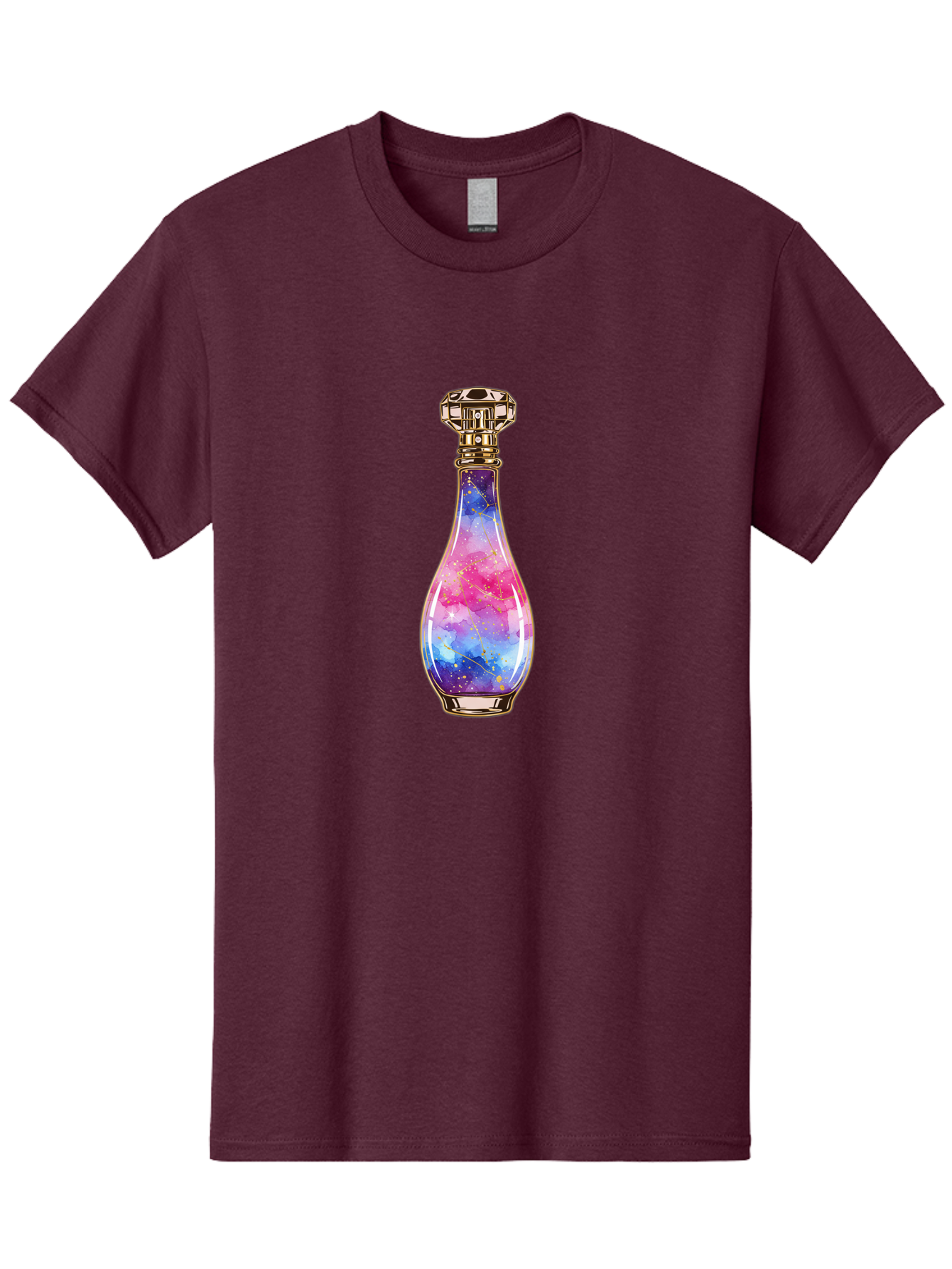 Galaxy-Perfume-Bottle-1 Men'S Graphic Tee, 100% Cotton, Comfortable Casual Summer Wear, Machine Washable, Vintage Camera, Old Camera, Antique Camera, Black Camera, Classic Photography, Photography Equipment, Nostalgic Device, Film Camera, Baj050