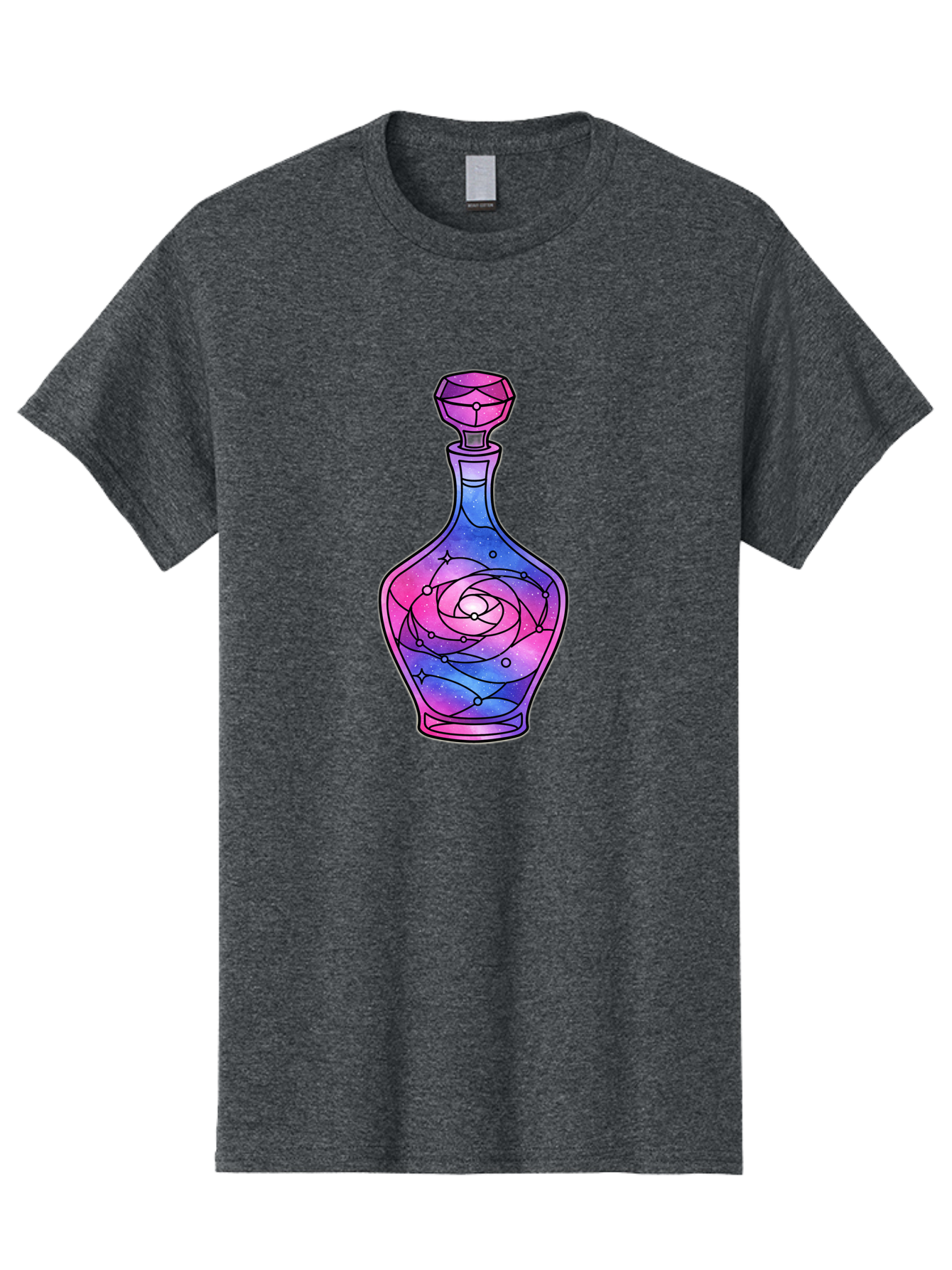 Galaxy-Perfume-Bottle-2 Men'S Graphic Tee, 100% Cotton, Comfortable Casual Summer Wear, Machine Washable, Vintage Camera, Old Camera, Antique Camera, Black Camera, Classic Photography, Photography Equipment, Nostalgic Device, Film Camera, Baj051