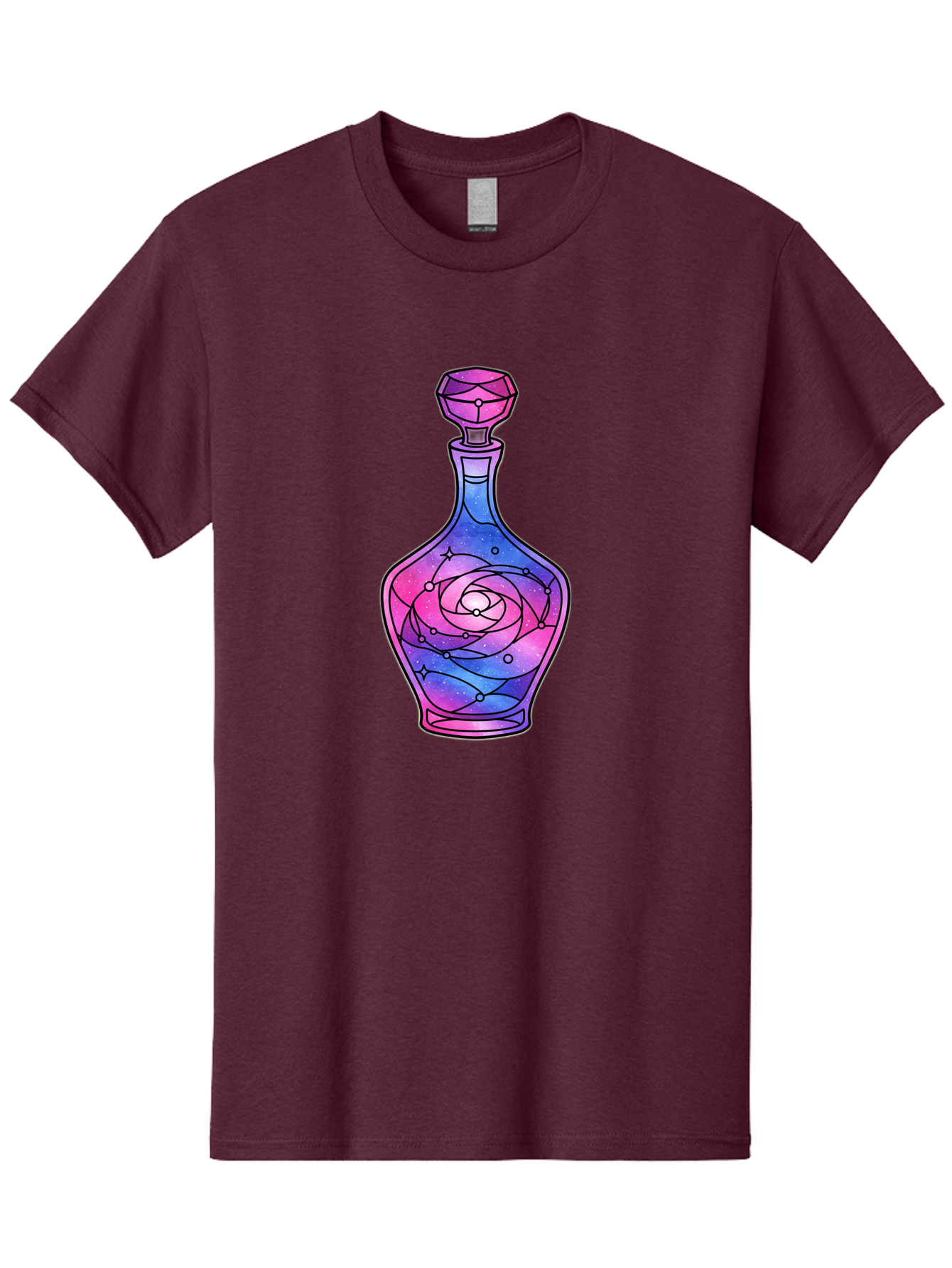 Galaxy-Perfume-Bottle-2 Men'S Graphic Tee, 100% Cotton, Comfortable Casual Summer Wear, Machine Washable, Vintage Camera, Old Camera, Antique Camera, Black Camera, Classic Photography, Photography Equipment, Nostalgic Device, Film Camera, Baj051