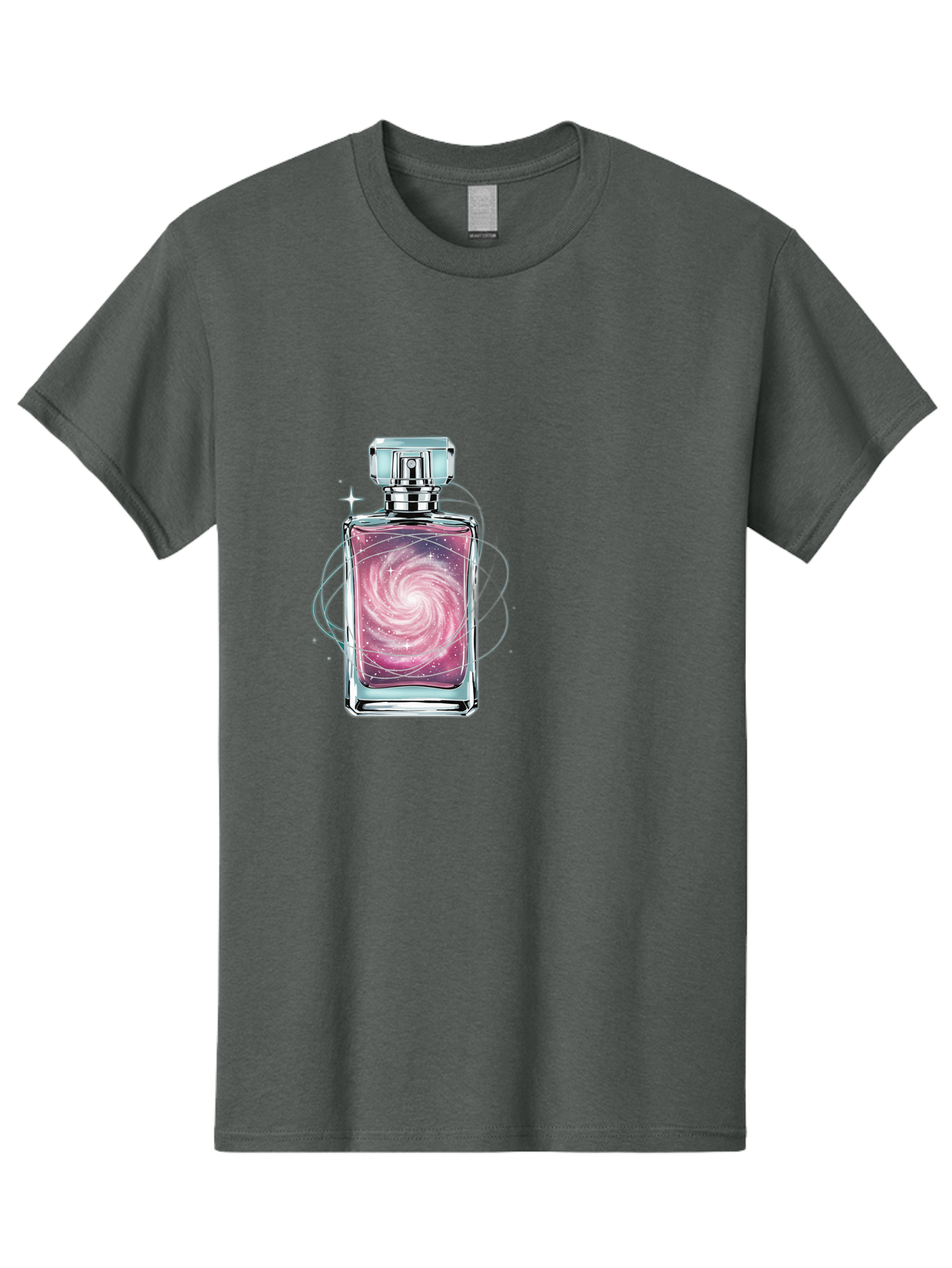 Galaxy-Perfume-Bottle-3 Men'S Graphic Tee, 100% Cotton, Comfortable Casual Summer Wear, Machine Washable, Vintage Camera, Old Camera, Antique Camera, Black Camera, Classic Photography, Photography Equipment, Nostalgic Device, Film Camera, Baj052