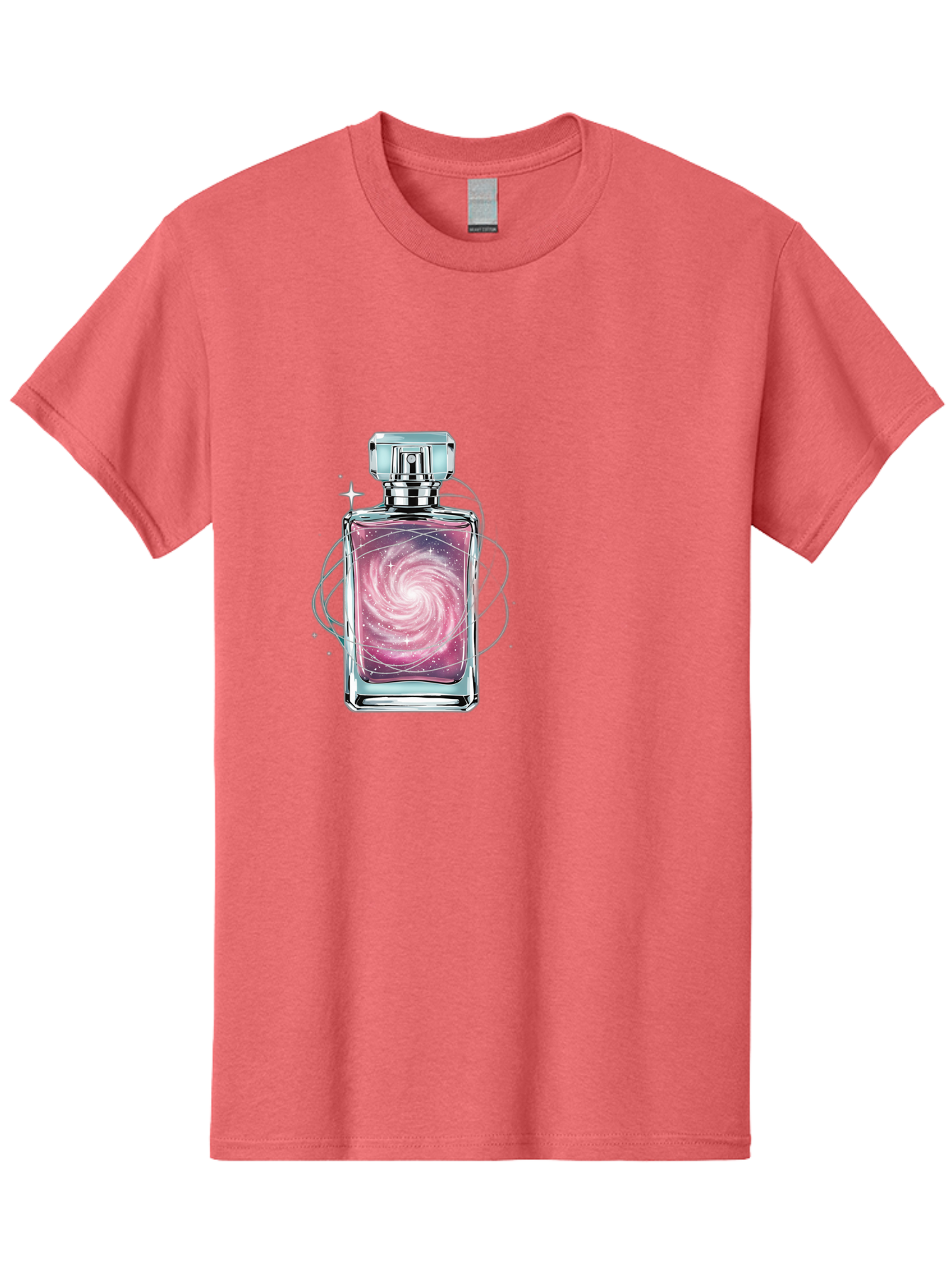 Galaxy-Perfume-Bottle-3 Men'S Graphic Tee, 100% Cotton, Comfortable Casual Summer Wear, Machine Washable, Vintage Camera, Old Camera, Antique Camera, Black Camera, Classic Photography, Photography Equipment, Nostalgic Device, Film Camera, Baj052