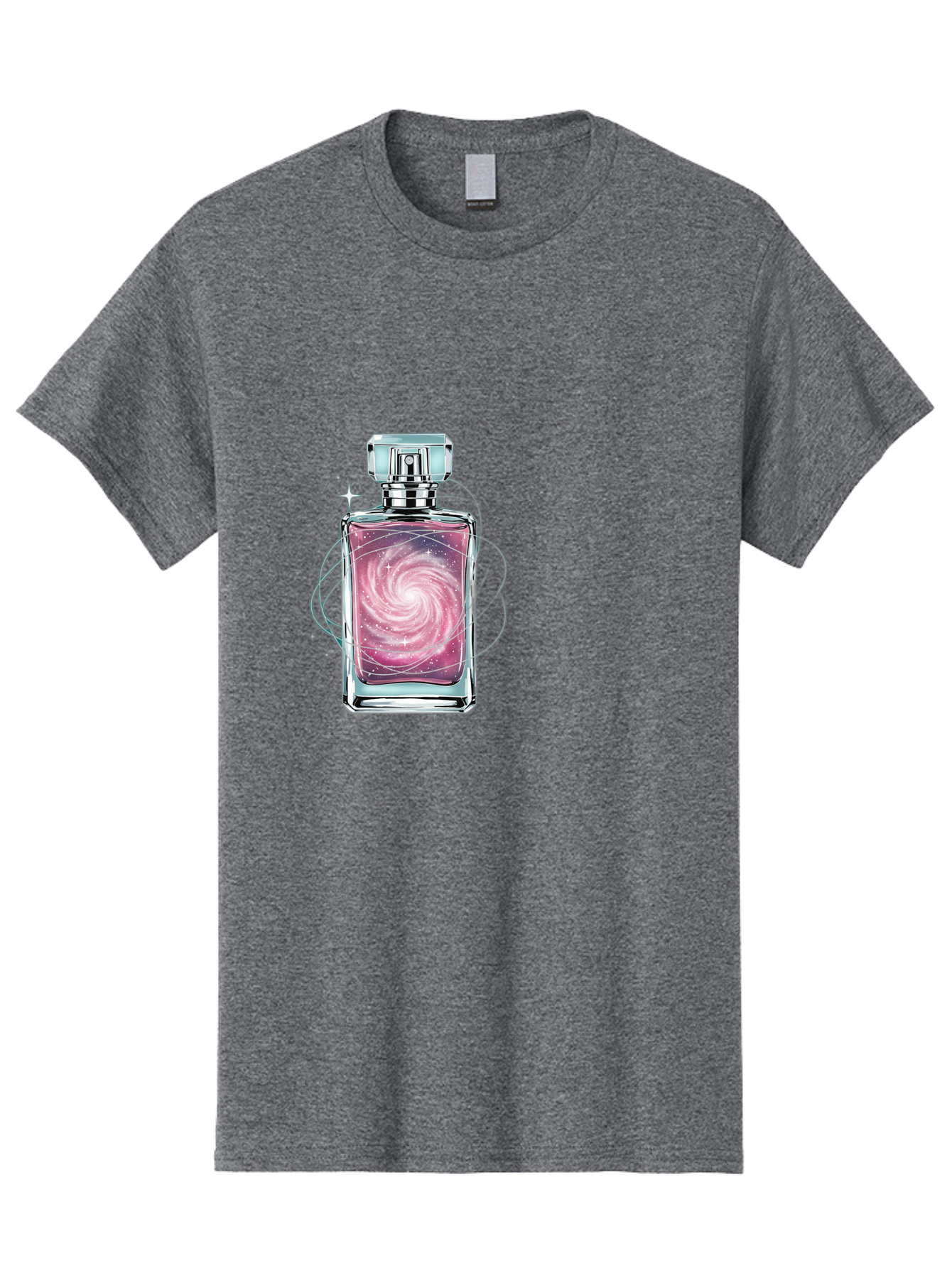 Galaxy-Perfume-Bottle-3 Men'S Graphic Tee, 100% Cotton, Comfortable Casual Summer Wear, Machine Washable, Vintage Camera, Old Camera, Antique Camera, Black Camera, Classic Photography, Photography Equipment, Nostalgic Device, Film Camera, Baj052