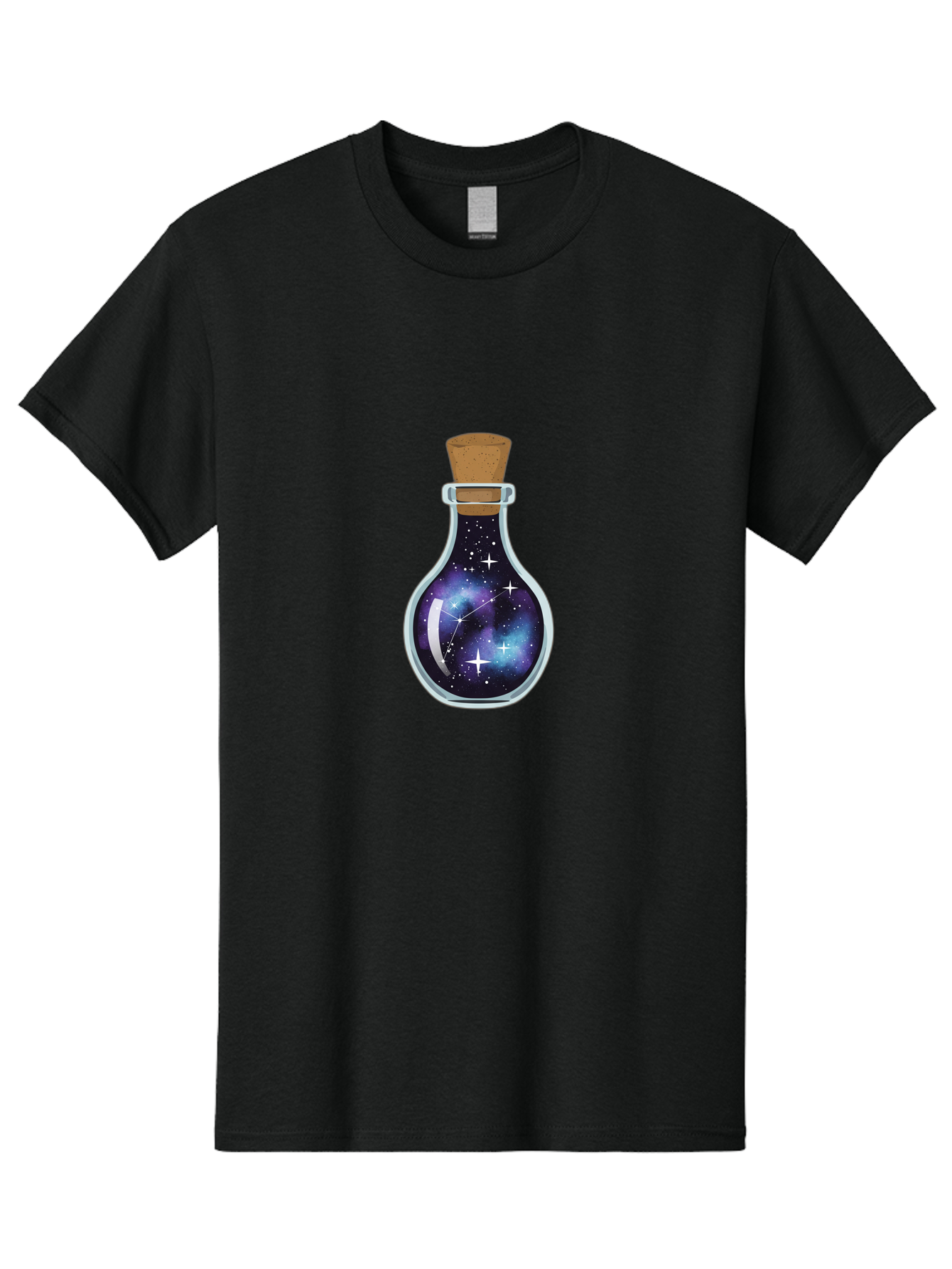 Galaxy-Potion-Bottle-1 Men'S Graphic Tee, 100% Cotton, Comfortable Casual Summer Wear, Machine Washable, Vintage Camera, Old Camera, Antique Camera, Black Camera, Classic Photography, Photography Equipment, Nostalgic Device, Film Camera, Baj058