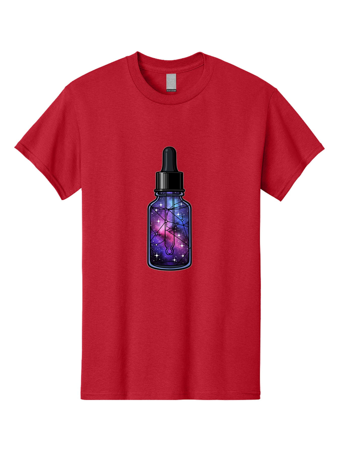 Galaxy-Serum-Bottle Men'S Graphic Tee, 100% Cotton, Comfortable Casual Summer Wear, Machine Washable, Vintage Camera, Old Camera, Antique Camera, Black Camera, Classic Photography, Photography Equipment, Nostalgic Device, Film Camera, Baj063