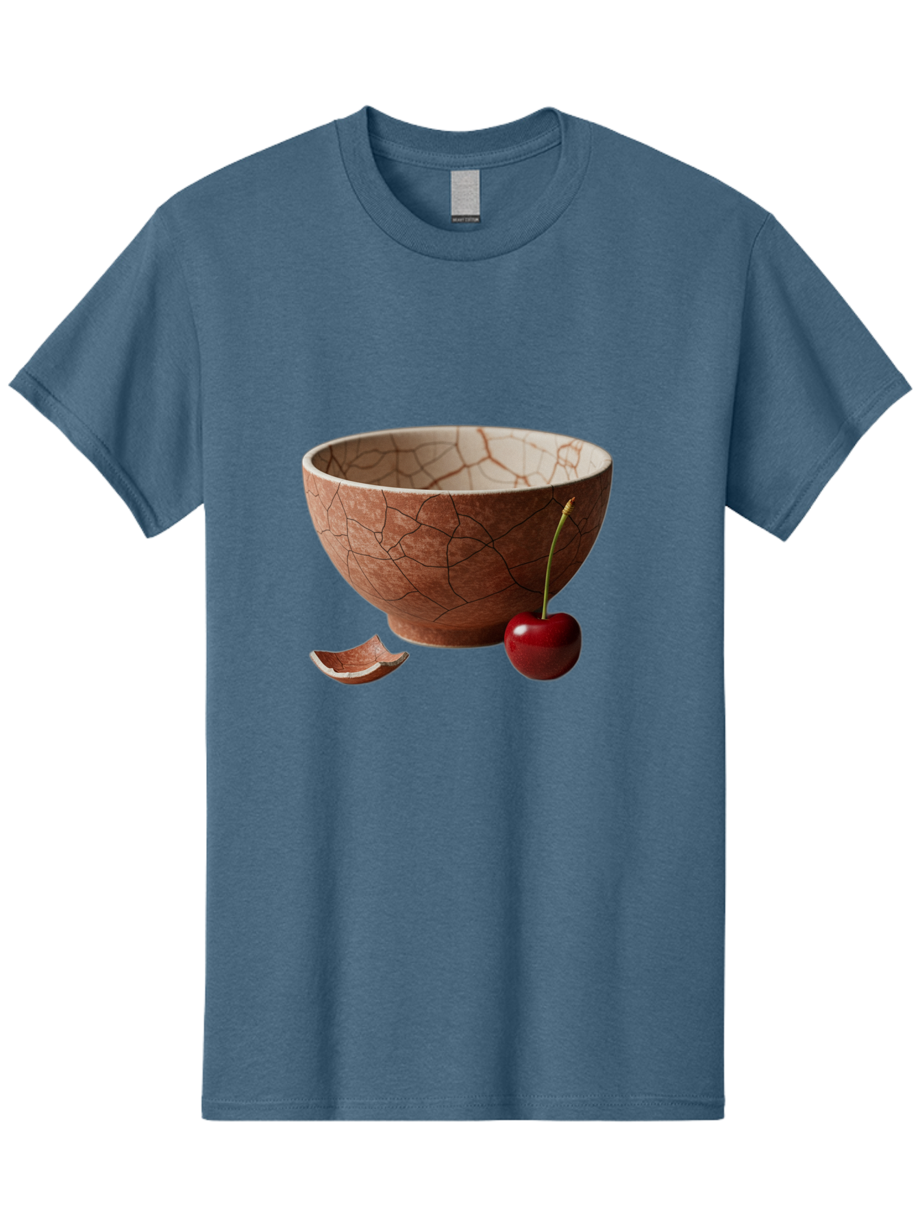 Kintsugi-Bowl-With-Cherry Men'S Graphic Tee, 100% Cotton, Comfortable Casual Summer Wear, Machine Washable, Vintage Camera, Old Camera, Antique Camera, Black Camera, Classic Photography, Photography Equipment, Nostalgic Device, Film Camera, Baj084