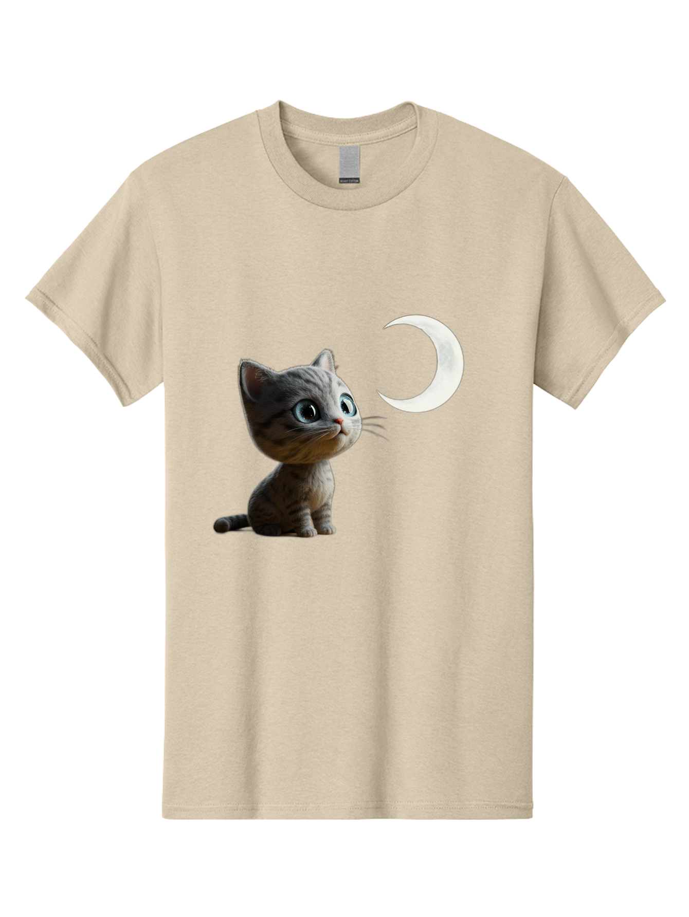 Kitten-And-Crescent-Moon Men'S Graphic Tee, 100% Cotton, Comfortable Casual Summer Wear, Machine Washable, Vintage Camera, Old Camera, Antique Camera, Black Camera, Classic Photography, Photography Equipment, Nostalgic Device, Film Camera, Baj085
