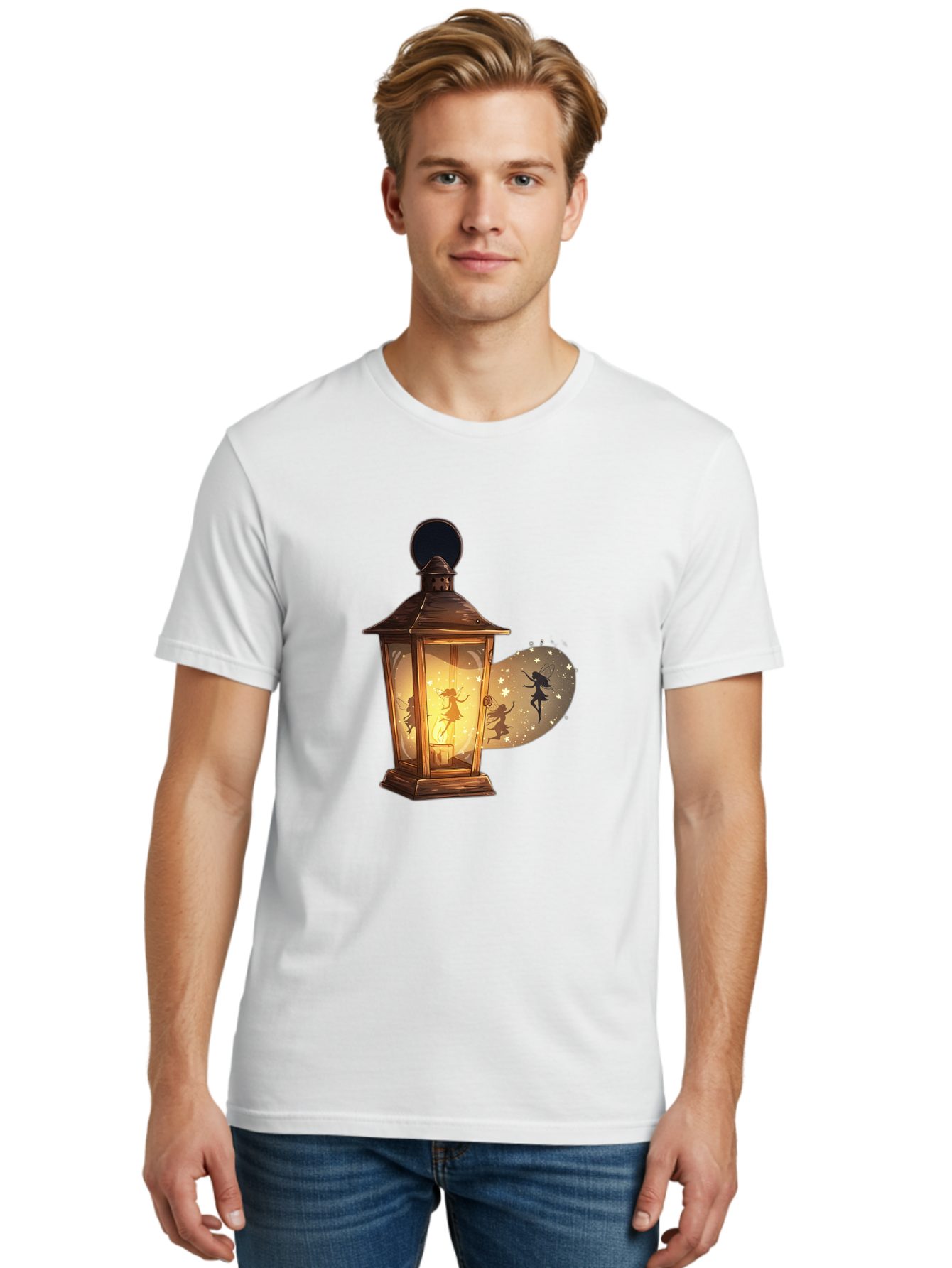Lantern-With-Dancing-Fairy Men'S Graphic Tee, 100% Cotton, Comfortable Casual Summer Wear, Machine Washable, Vintage Camera, Old Camera, Antique Camera, Black Camera, Classic Photography, Photography Equipment, Nostalgic Device, Film Camera, Baj088