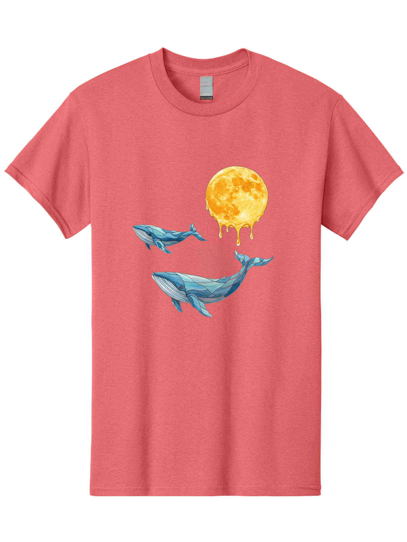 Low-Poly-Whales-Dripping-Moon Men'S Graphic Tee, 100% Cotton, Comfortable Casual Summer Wear, Machine Washable, Vintage Camera, Old Camera, Antique Camera, Black Camera, Classic Photography, Photography Equipment, Nostalgic Device, Baj093