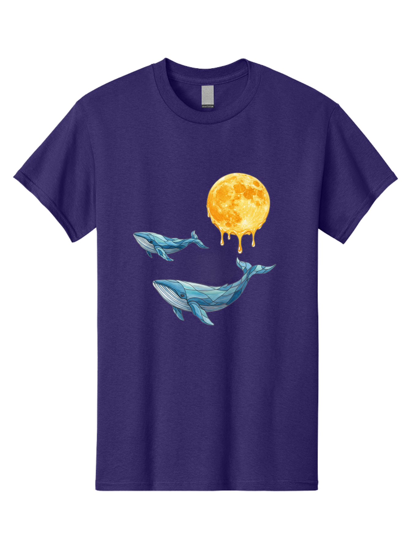 Low-Poly-Whales-Dripping-Moon Men'S Graphic Tee, 100% Cotton, Comfortable Casual Summer Wear, Machine Washable, Vintage Camera, Old Camera, Antique Camera, Black Camera, Classic Photography, Photography Equipment, Nostalgic Device, Baj093
