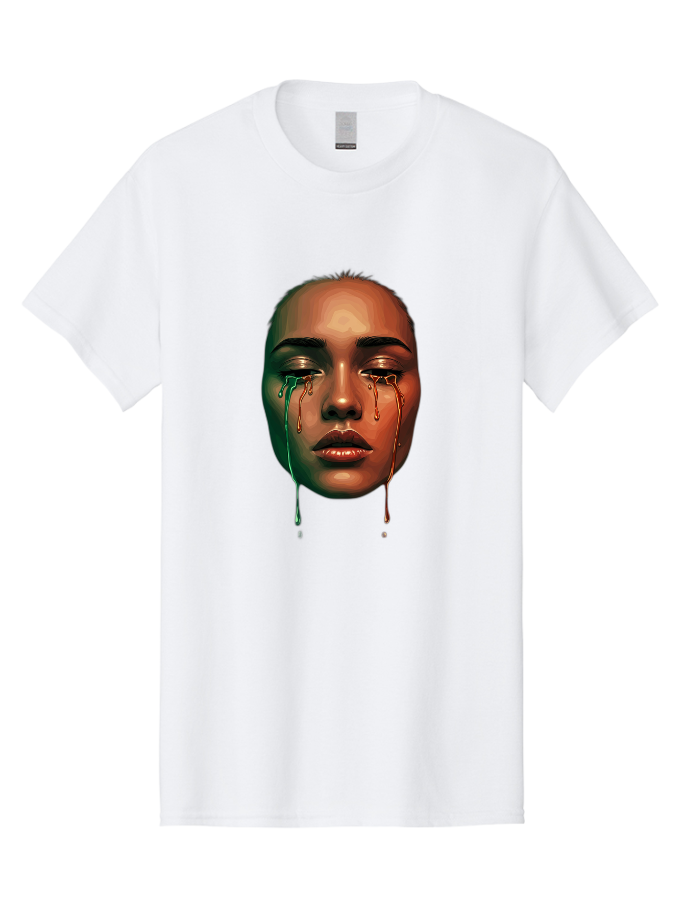 Melting-Face-1 Men'S Graphic Tee, 100% Cotton, Comfortable Casual Summer Wear, Machine Washable, Vintage Camera, Old Camera, Antique Camera, Black Camera, Classic Photography, Photography Equipment, Nostalgic Device, Film Camera, Camera Art Baj096