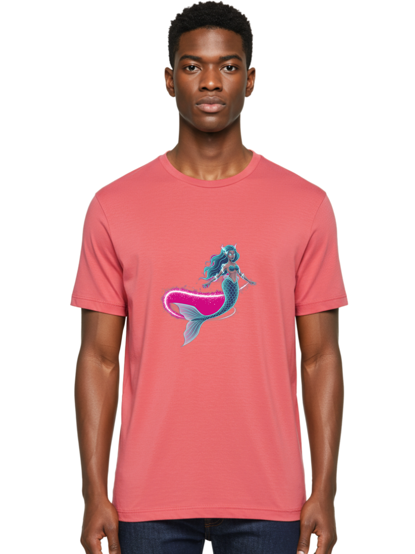 Mermaid-1 Men'S Graphic Tee, 100% Cotton, Comfortable Casual Summer Wear, Machine Washable, Vintage Camera, Old Camera, Antique Camera, Black Camera, Classic Photography, Photography Equipment, Nostalgic Device, Film Camera, Camera Art Baj099