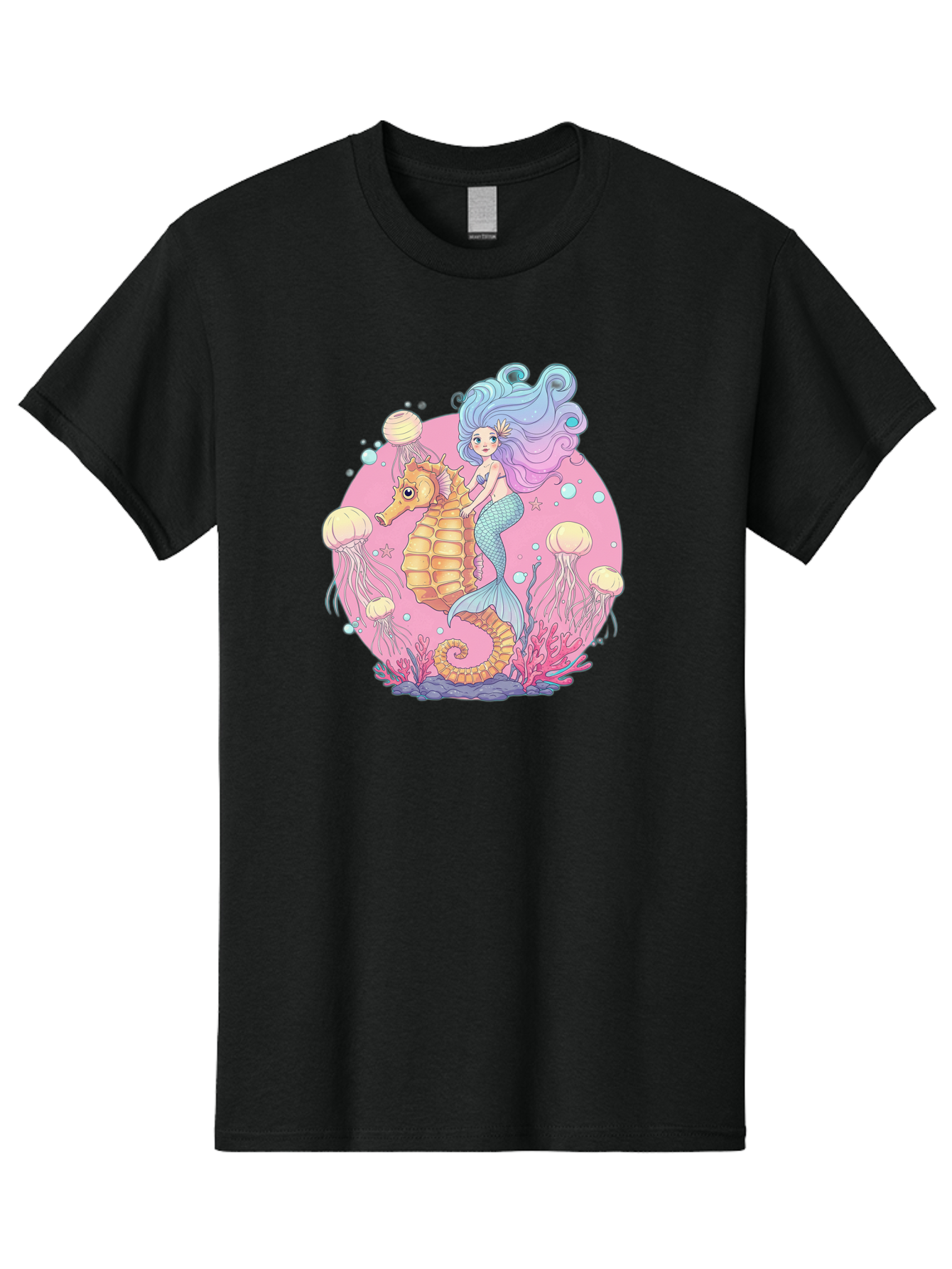 Mermaid-And-Seahorse Men'S Graphic Tee, 100% Cotton, Comfortable Casual Summer Wear, Machine Washable, Vintage Camera, Old Camera, Antique Camera, Black Camera, Classic Photography, Photography Equipment, Nostalgic Device, Film Camera, Baj101