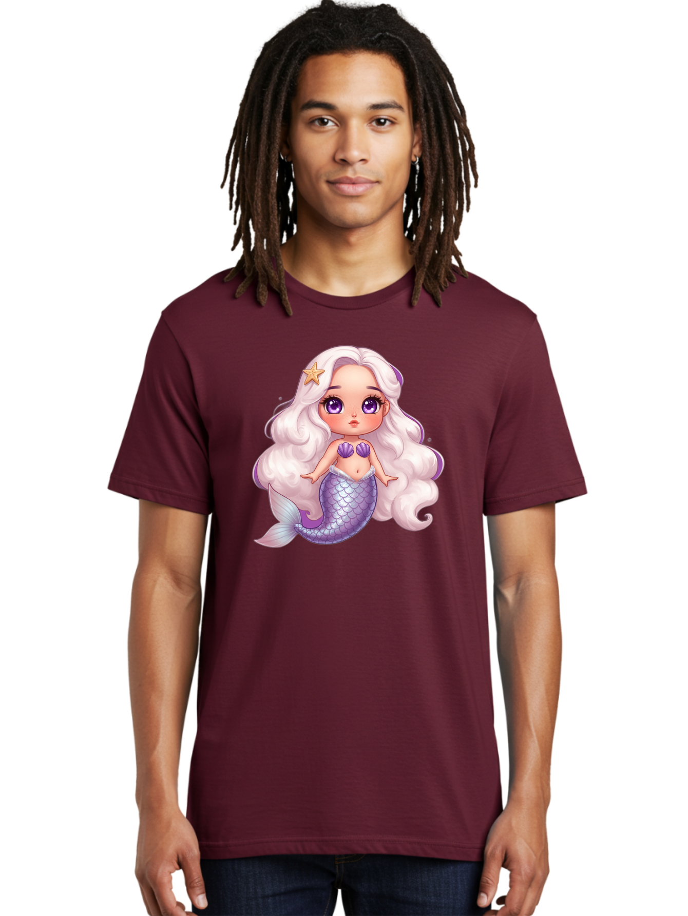 Mermaid-Girl-1 Men'S Graphic Tee, 100% Cotton, Comfortable Casual Summer Wear, Machine Washable, Vintage Camera, Old Camera, Antique Camera, Black Camera, Classic Photography, Photography Equipment, Nostalgic Device, Film Camera, Camera Art Baj103