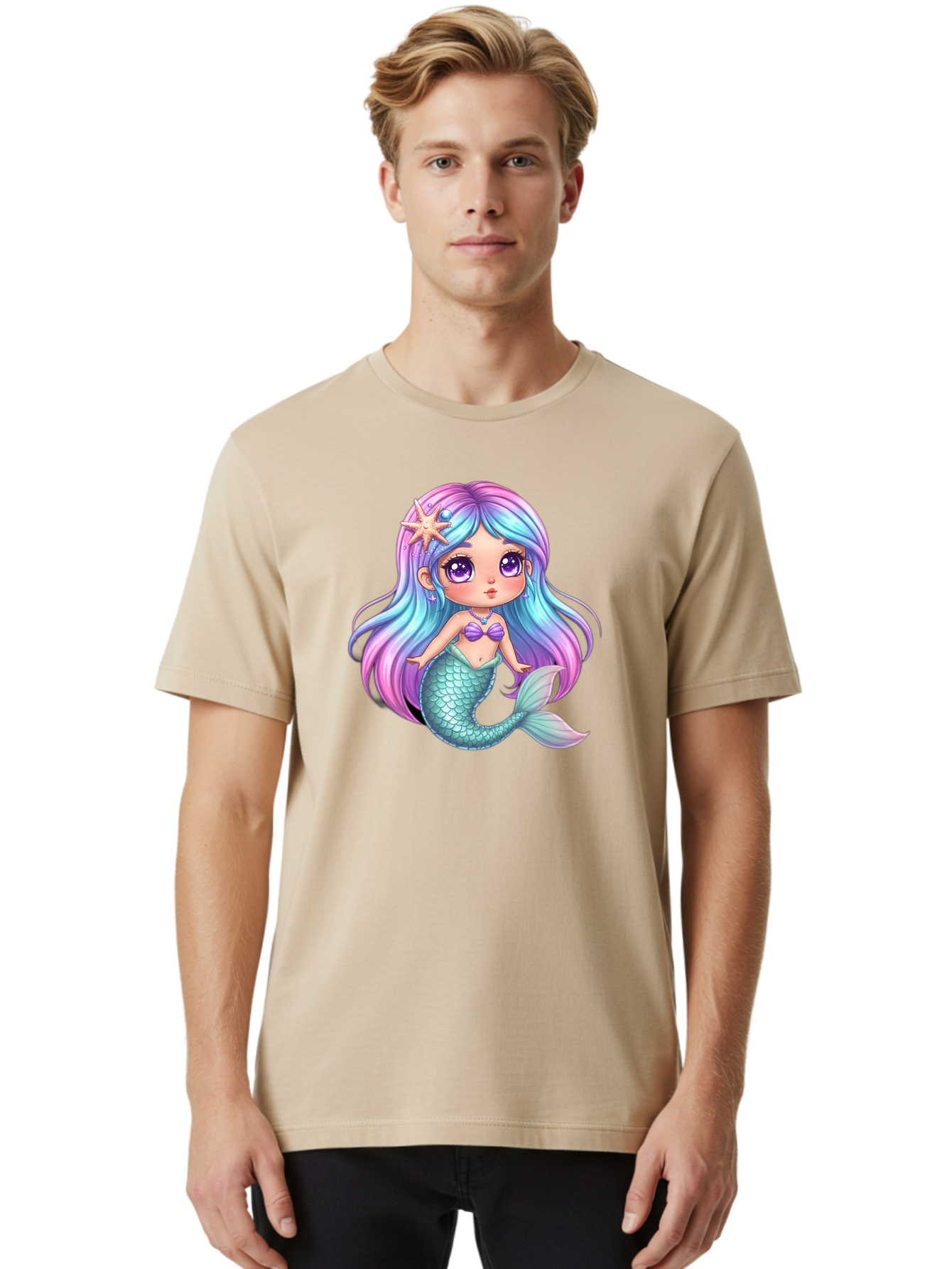 Mermaid-Girl Men'S Graphic Tee, 100% Cotton, Comfortable Casual Summer Wear, Machine Washable, Vintage Camera, Old Camera, Antique Camera, Black Camera, Classic Photography, Photography Equipment, Nostalgic Device, Film Camera, Camera Art Baj106
