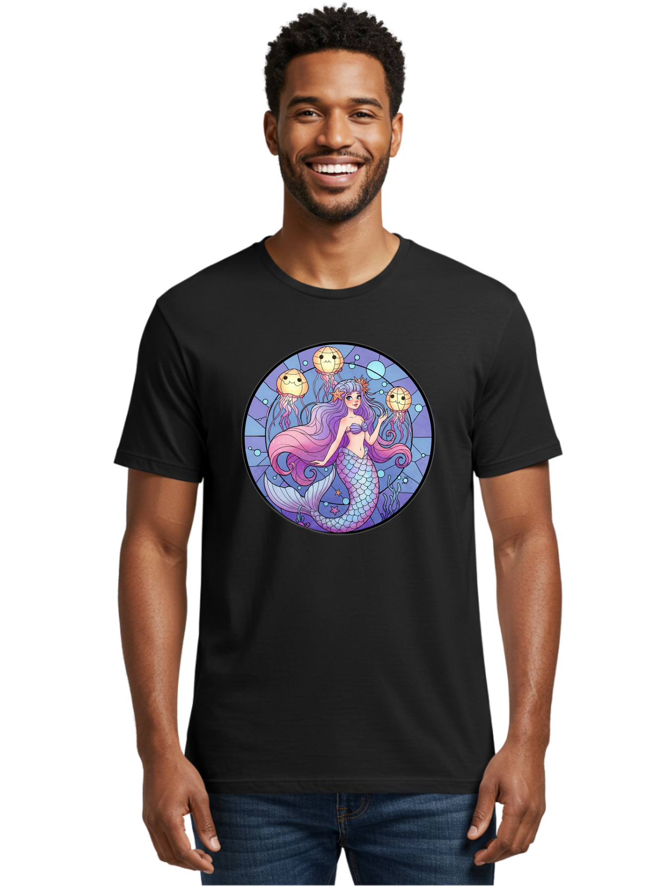 Mermaid-With-Jellyfish Men'S Graphic Tee, 100% Cotton, Comfortable Casual Summer Wear, Machine Washable, Vintage Camera, Old Camera, Antique Camera, Black Camera, Classic Photography, Photography Equipment, Nostalgic Device, Film Camera, Baj111