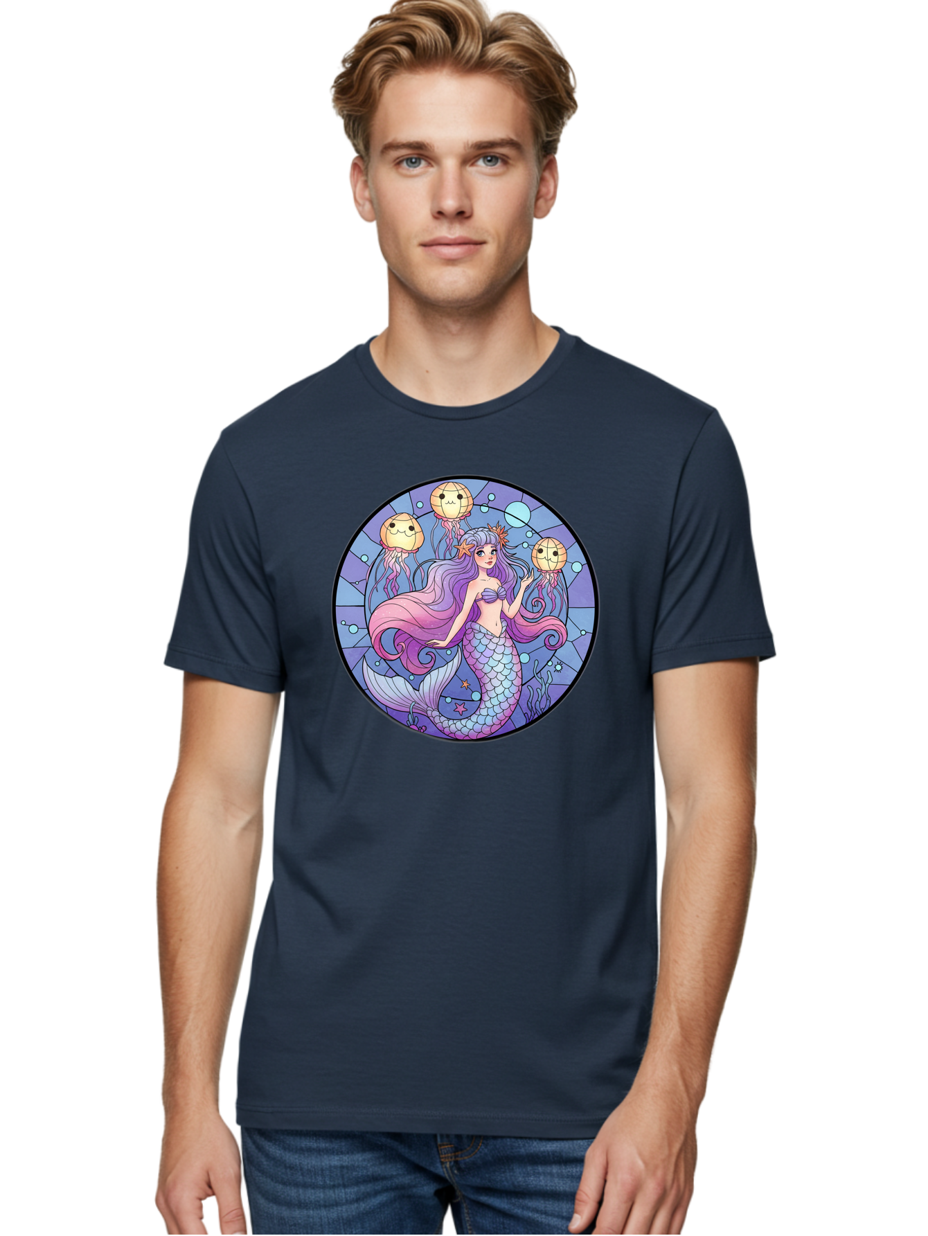 Mermaid-With-Jellyfish Men'S Graphic Tee, 100% Cotton, Comfortable Casual Summer Wear, Machine Washable, Vintage Camera, Old Camera, Antique Camera, Black Camera, Classic Photography, Photography Equipment, Nostalgic Device, Film Camera, Baj111