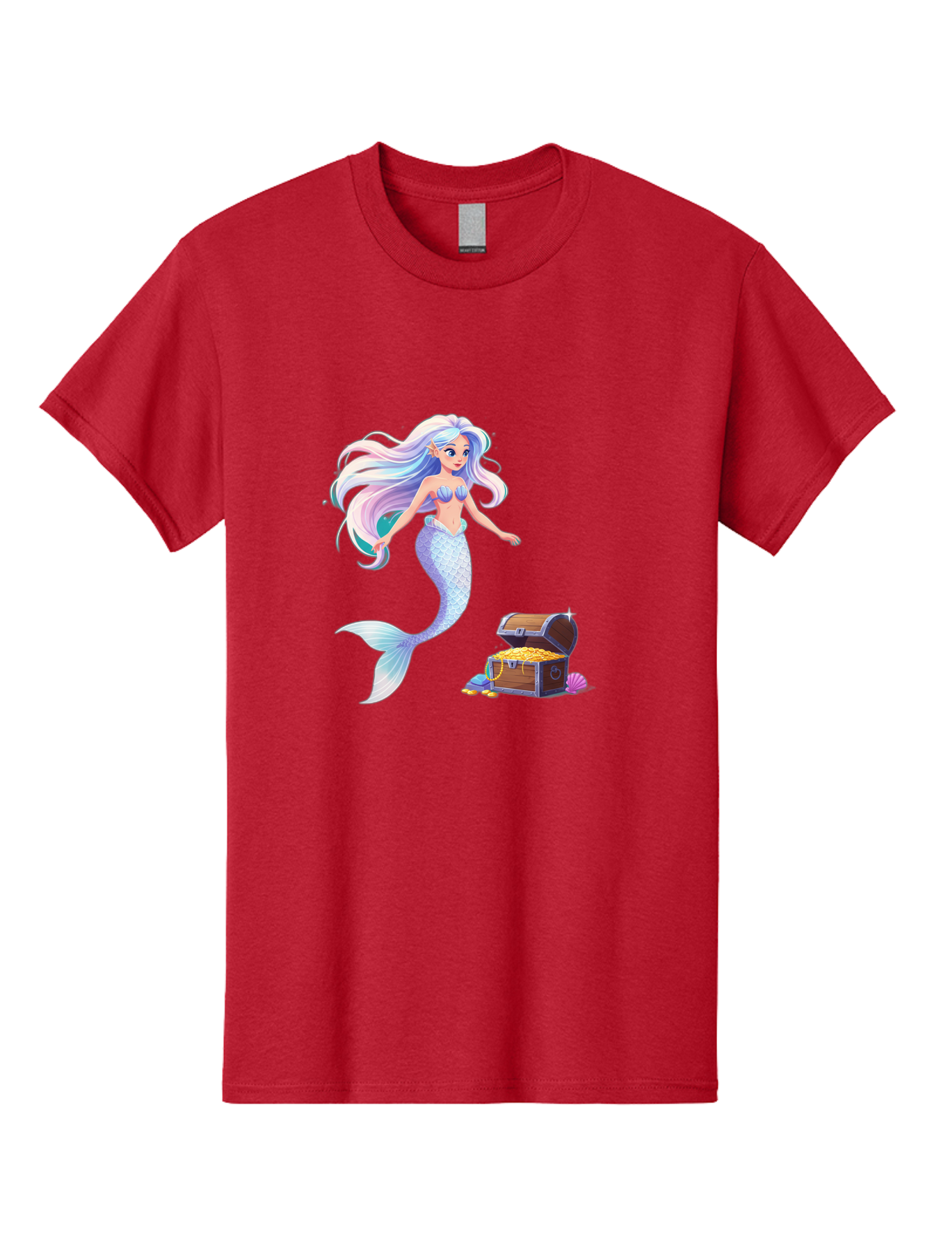 Mermaid-With-Treasure Men'S Graphic Tee, 100% Cotton, Comfortable Casual Summer Wear, Machine Washable, Vintage Camera, Old Camera, Antique Camera, Black Camera, Classic Photography, Photography Equipment, Nostalgic Device, Film Camera, Baj114