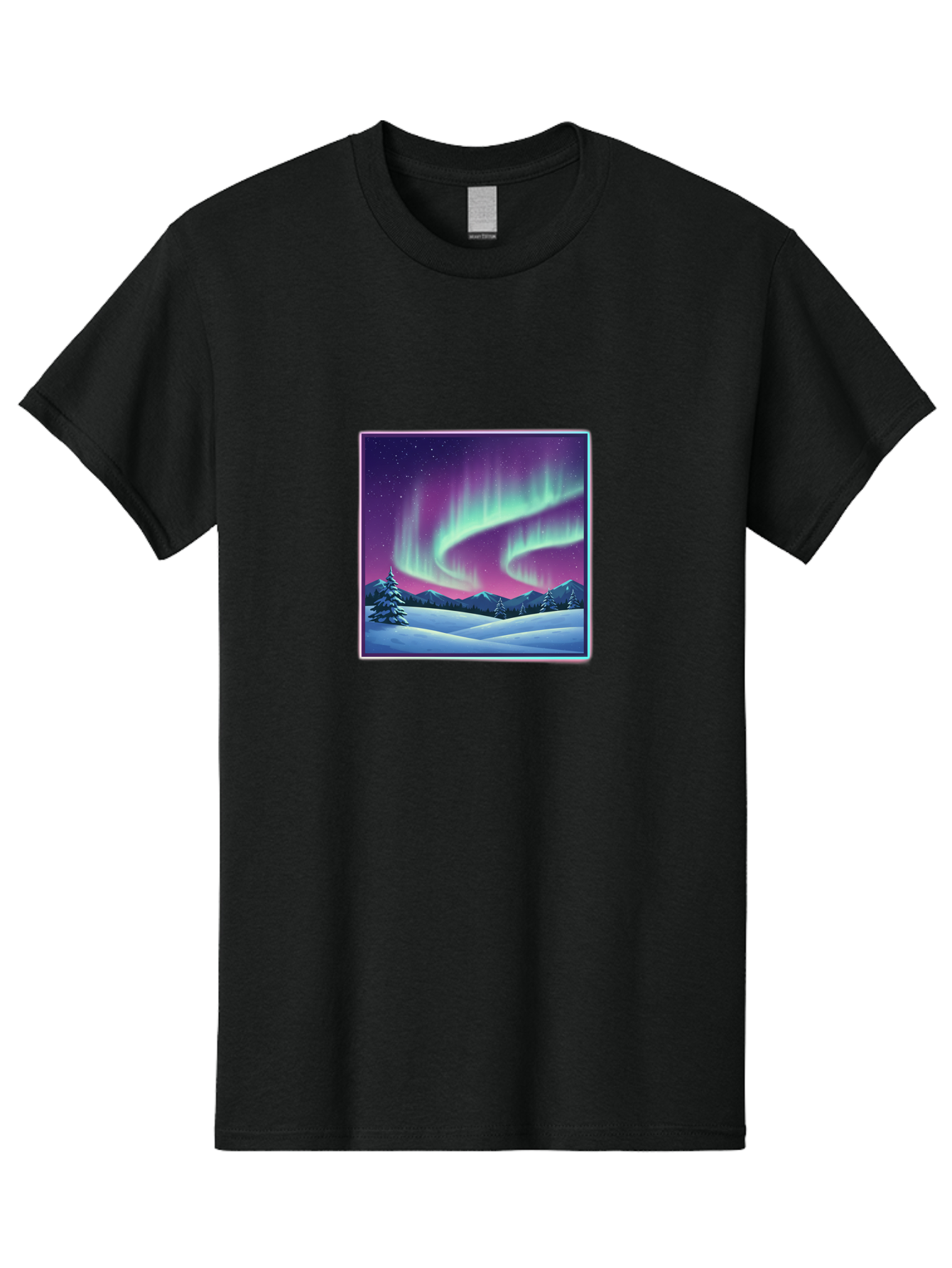 Northern-Lights-2 Men'S Graphic Tee, 100% Cotton, Comfortable Casual Summer Wear, Machine Washable, Vintage Camera, Old Camera, Antique Camera, Black Camera, Classic Photography, Photography Equipment, Nostalgic Device, Film Camera, Camera Art Baj127