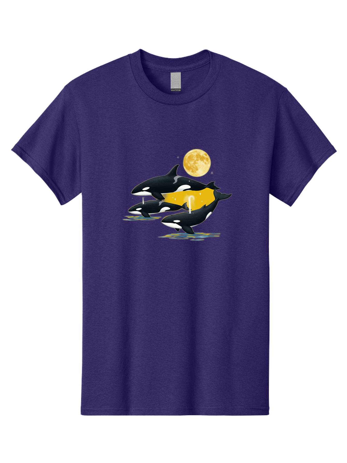 Orcas-Under-Moon Men'S Graphic Tee, 100% Cotton, Comfortable Casual Summer Wear, Machine Washable, Vintage Camera, Old Camera, Antique Camera, Black Camera, Classic Photography, Photography Equipment, Nostalgic Device, Film Camera, Camera Art Baj138