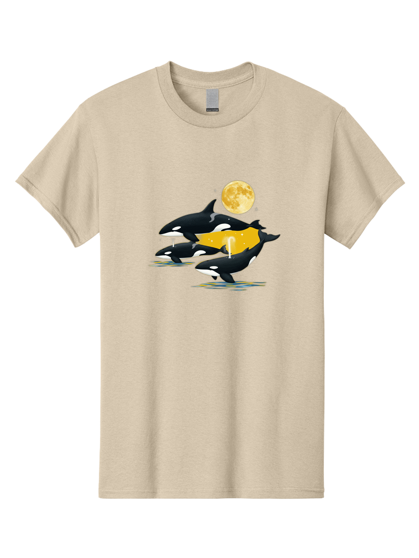 Orcas-Under-Moon Men'S Graphic Tee, 100% Cotton, Comfortable Casual Summer Wear, Machine Washable, Vintage Camera, Old Camera, Antique Camera, Black Camera, Classic Photography, Photography Equipment, Nostalgic Device, Film Camera, Camera Art Baj138