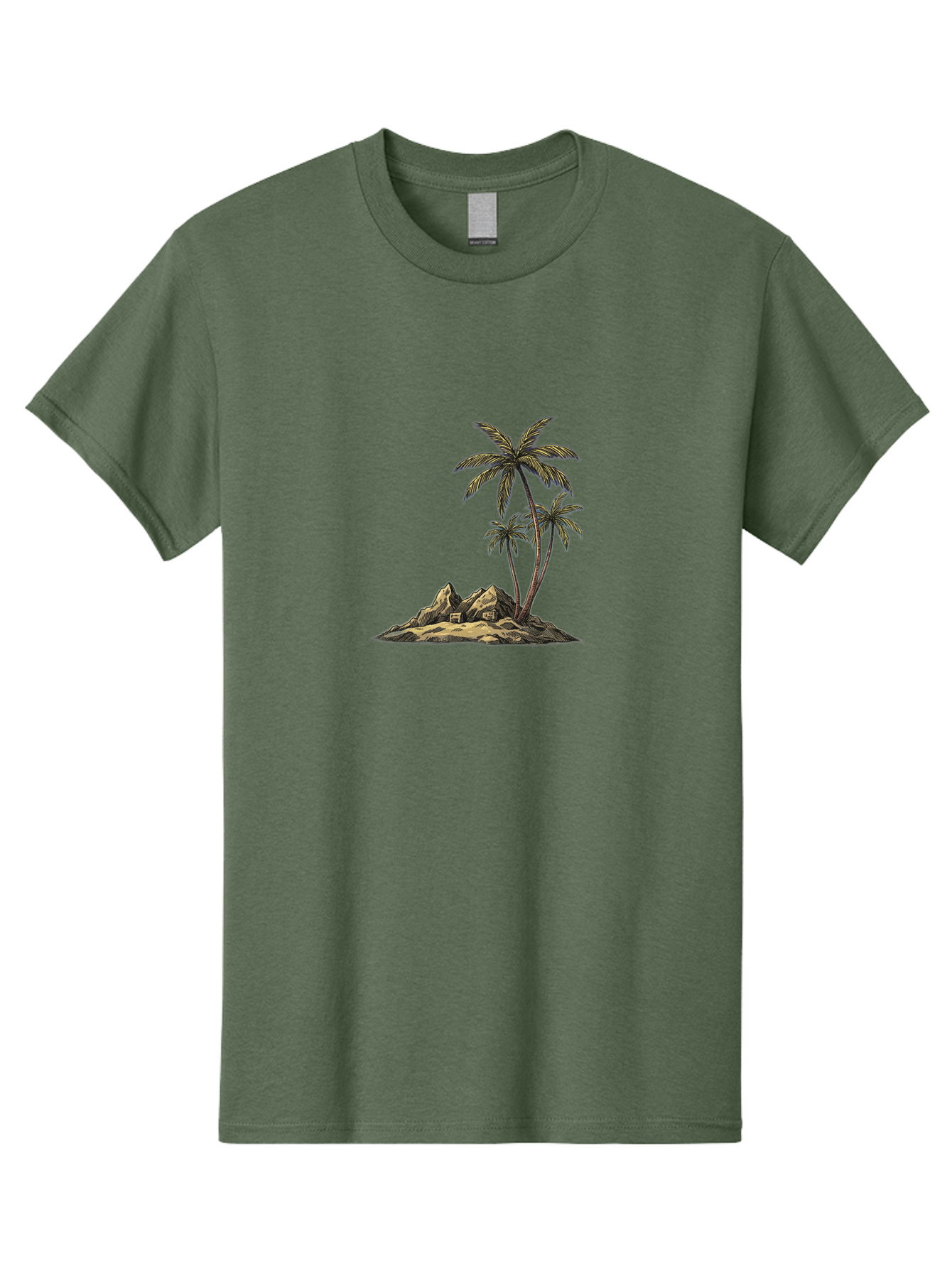 Palm-Trees-On-Island Men'S Graphic Tee, 100% Cotton, Comfortable Casual Summer Wear, Machine Washable, Vintage Camera, Old Camera, Antique Camera, Black Camera, Classic Photography, Photography Equipment, Nostalgic Device, Film Camera, Baj142