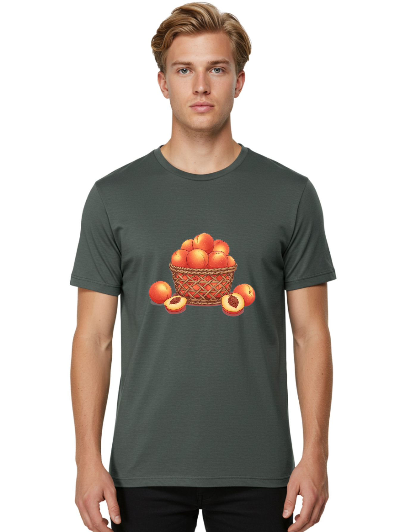 Peaches-In-Basket Men'S Graphic Tee, 100% Cotton, Comfortable Casual Summer Wear, Machine Washable, Vintage Camera, Old Camera, Antique Camera, Black Camera, Classic Photography, Photography Equipment, Nostalgic Device, Film Camera, Camera Art Baj147