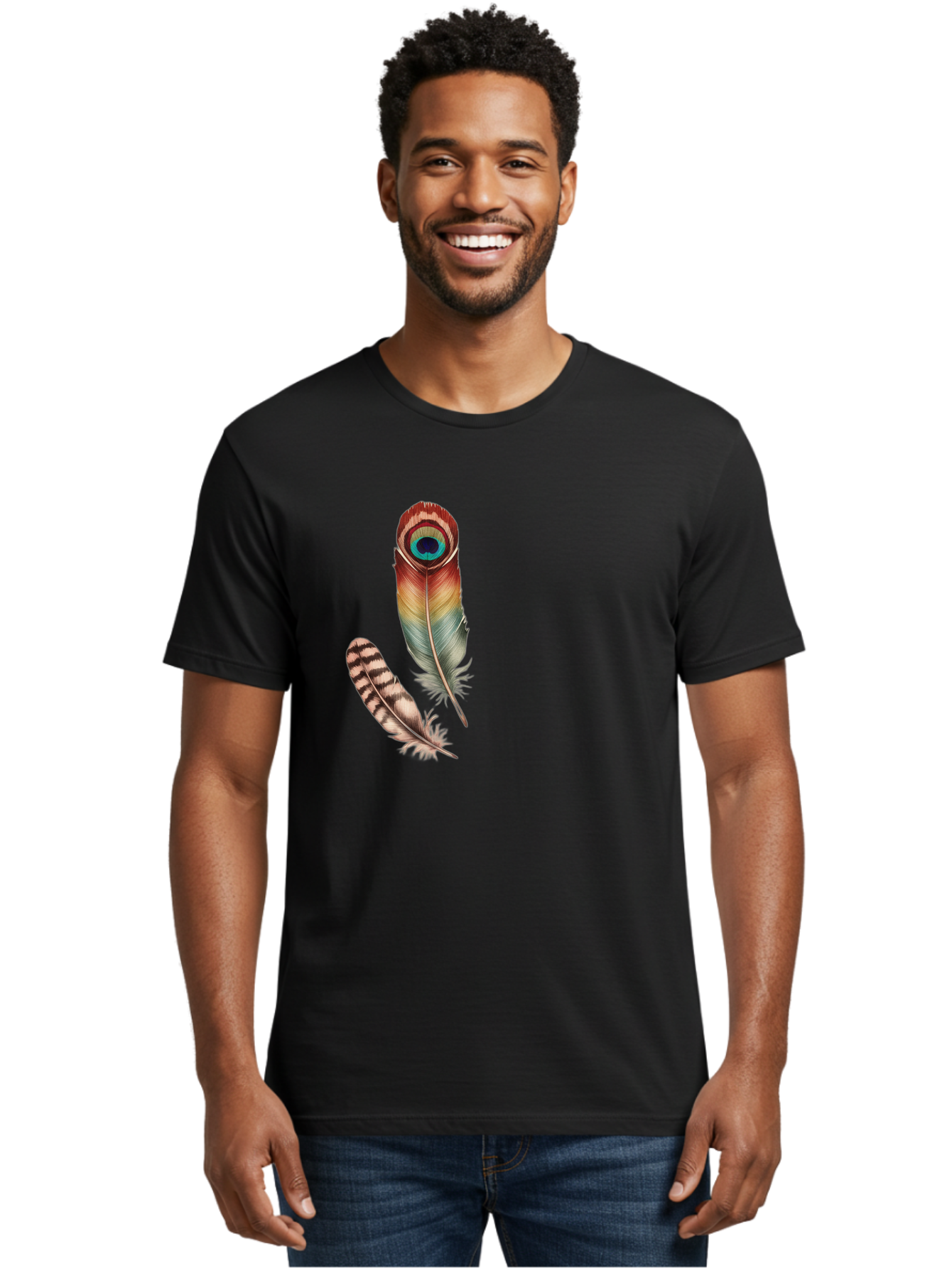 Peacock-Feather Men'S Graphic Tee, 100% Cotton, Comfortable Casual Summer Wear, Machine Washable, Vintage Camera, Old Camera, Antique Camera, Black Camera, Classic Photography, Photography Equipment, Nostalgic Device, Film Camera, Camera Art Baj150