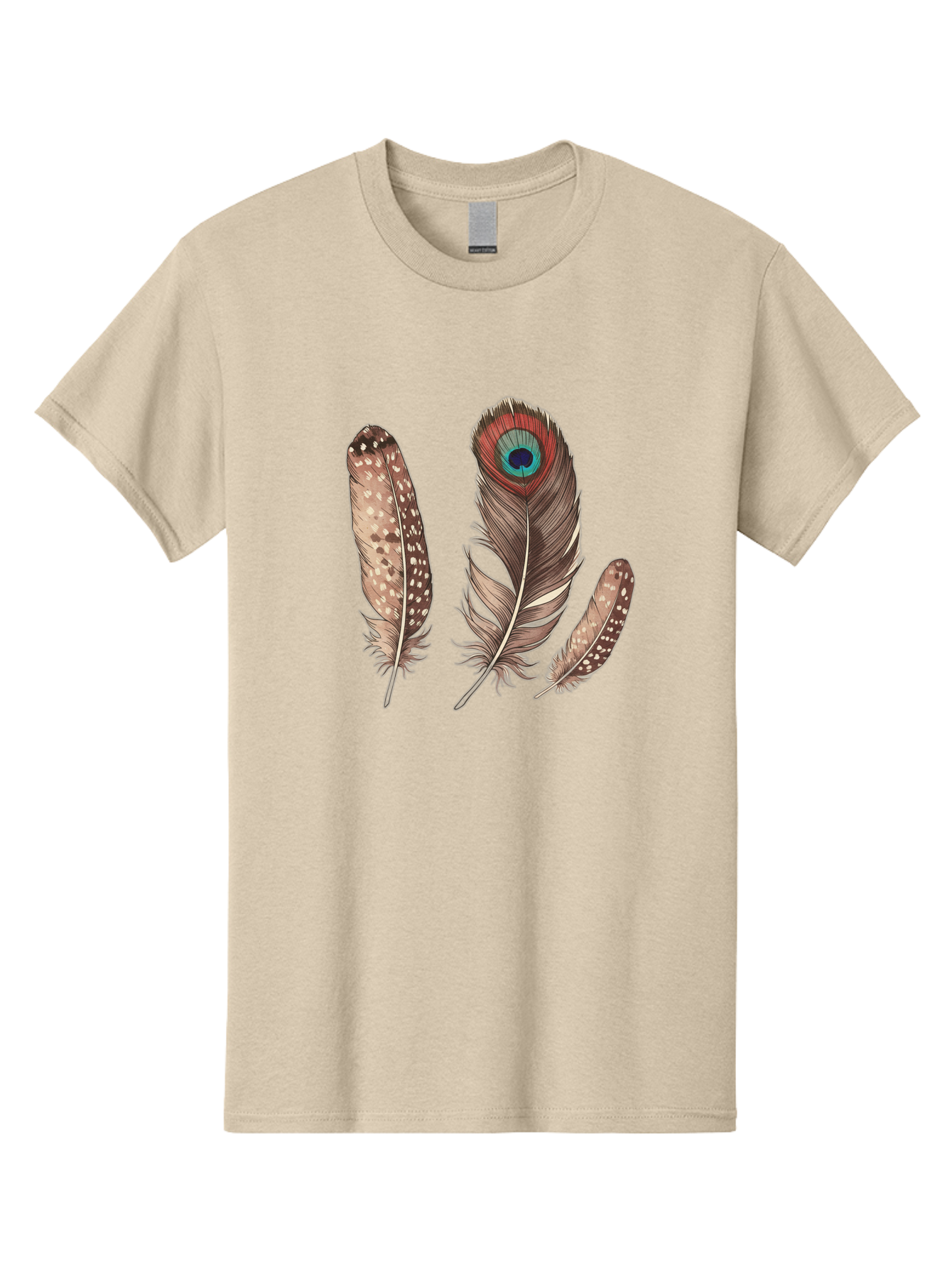 Peacock-Feathers-1 Men'S Graphic Tee, 100% Cotton, Comfortable Casual Summer Wear, Machine Washable, Vintage Camera, Old Camera, Antique Camera, Black Camera, Classic Photography, Photography Equipment, Nostalgic Device, Film Camera, Baj151