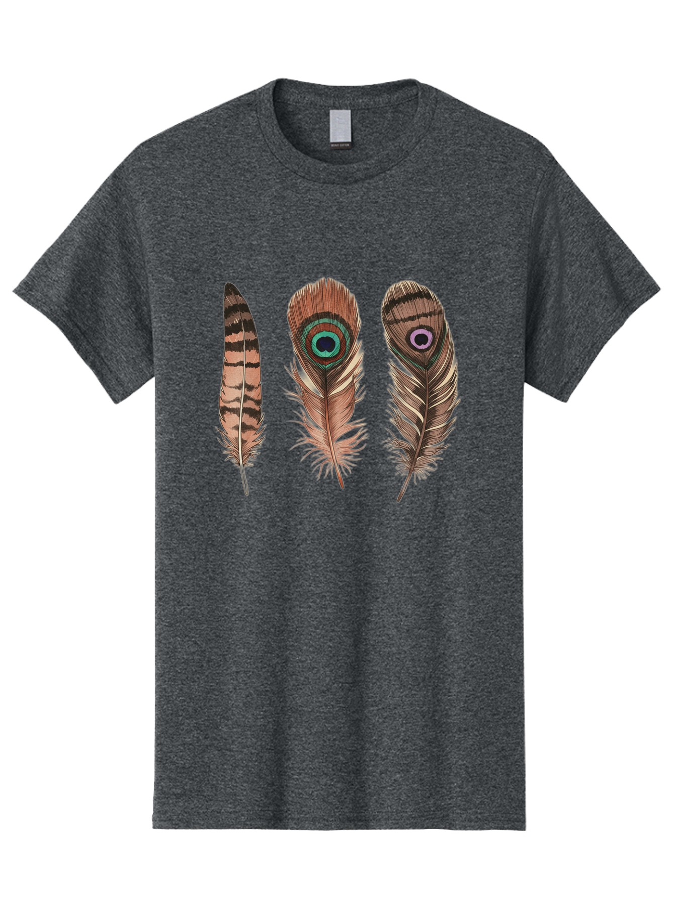 Peacock-Feathers-3 Men'S Graphic Tee, 100% Cotton, Comfortable Casual Summer Wear, Machine Washable, Vintage Camera, Old Camera, Antique Camera, Black Camera, Classic Photography, Photography Equipment, Nostalgic Device, Film Camera, Baj153