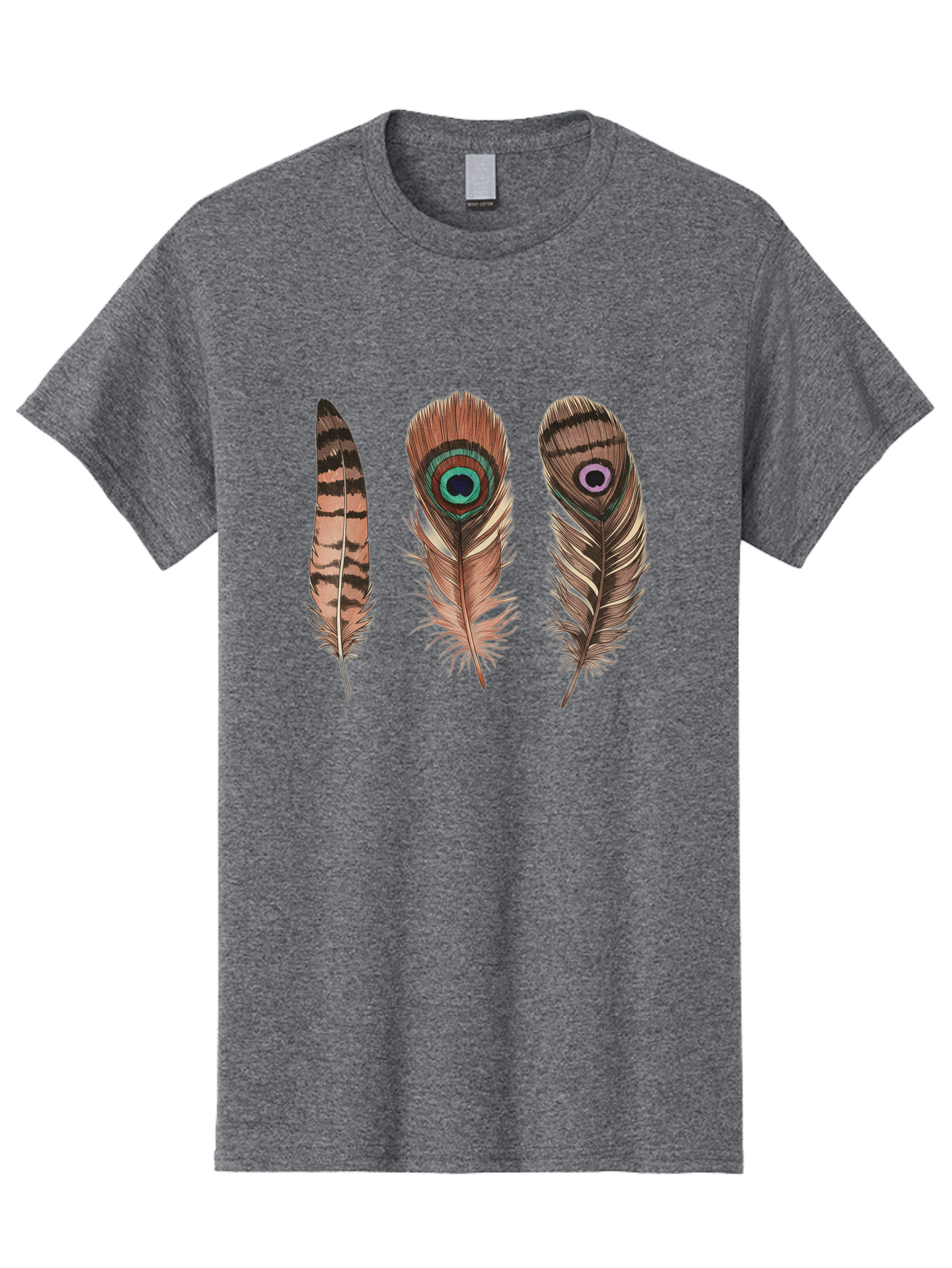 Peacock-Feathers-3 Men'S Graphic Tee, 100% Cotton, Comfortable Casual Summer Wear, Machine Washable, Vintage Camera, Old Camera, Antique Camera, Black Camera, Classic Photography, Photography Equipment, Nostalgic Device, Film Camera, Baj153